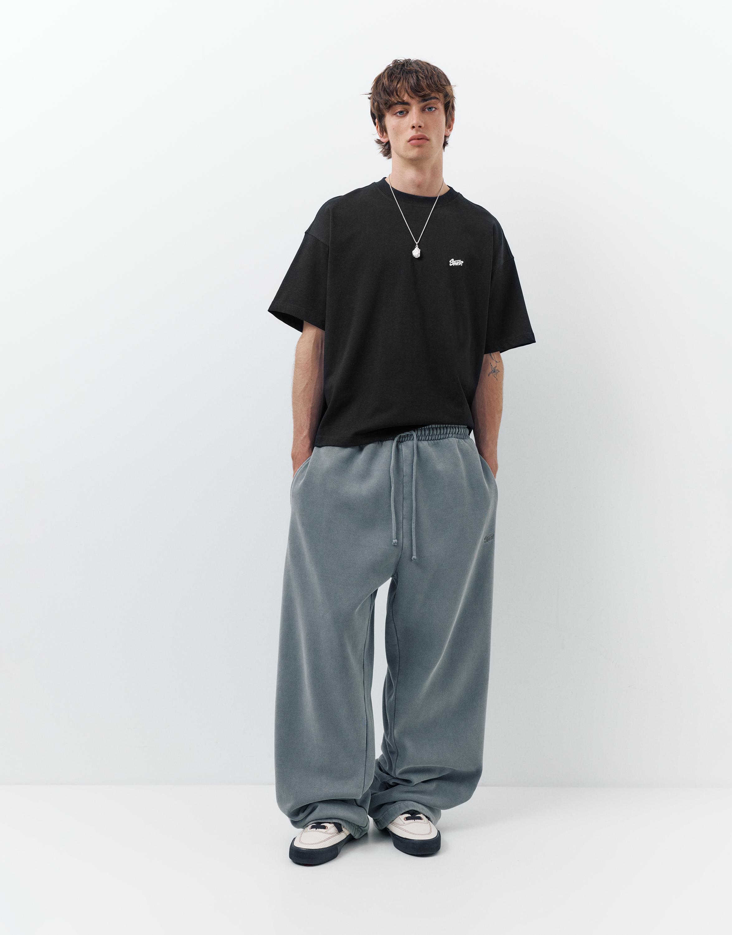 STWD logo boxy T-shirt — Black