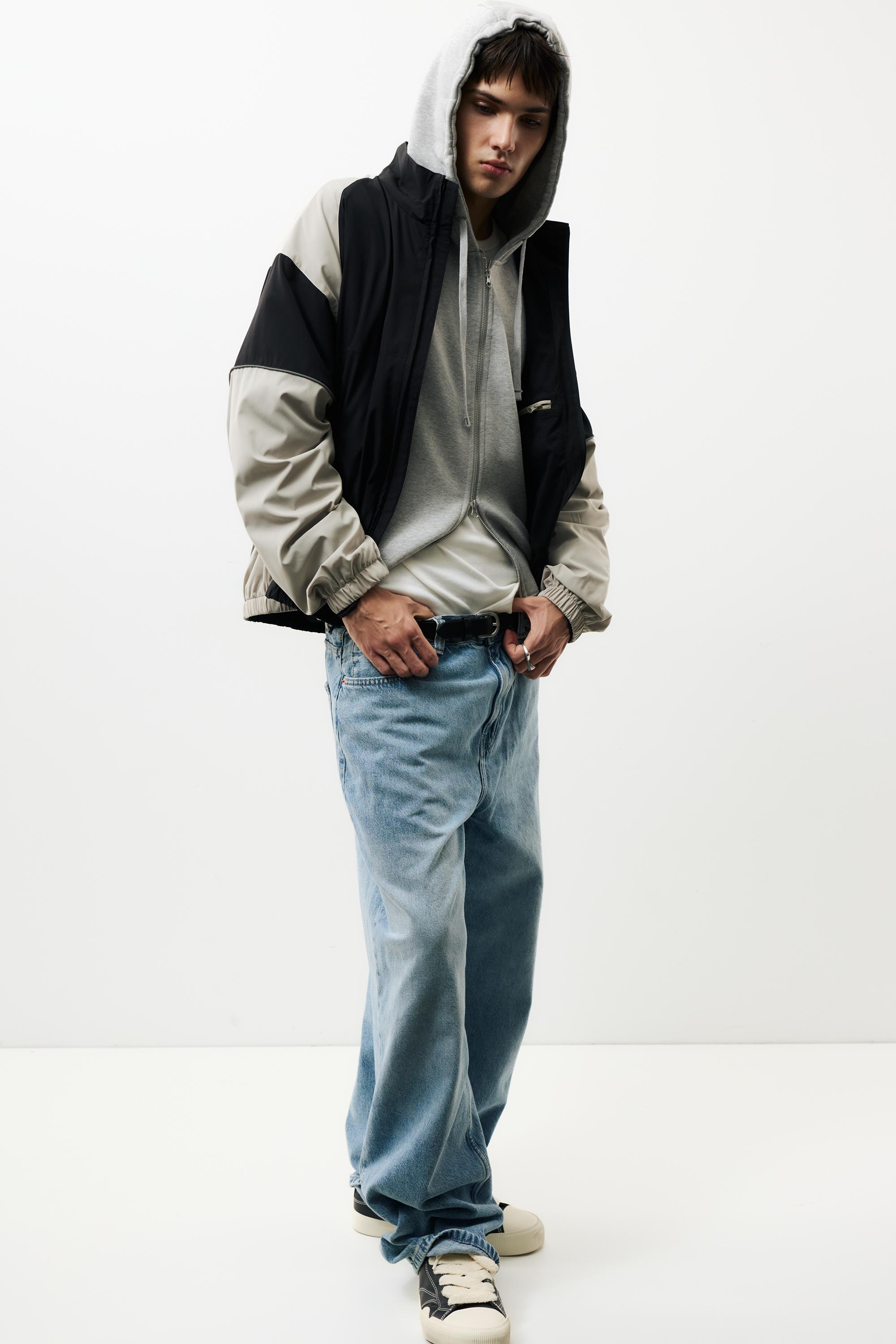 Pull&Bear STWD kontrast panelli eşofman ceketi görsel 8