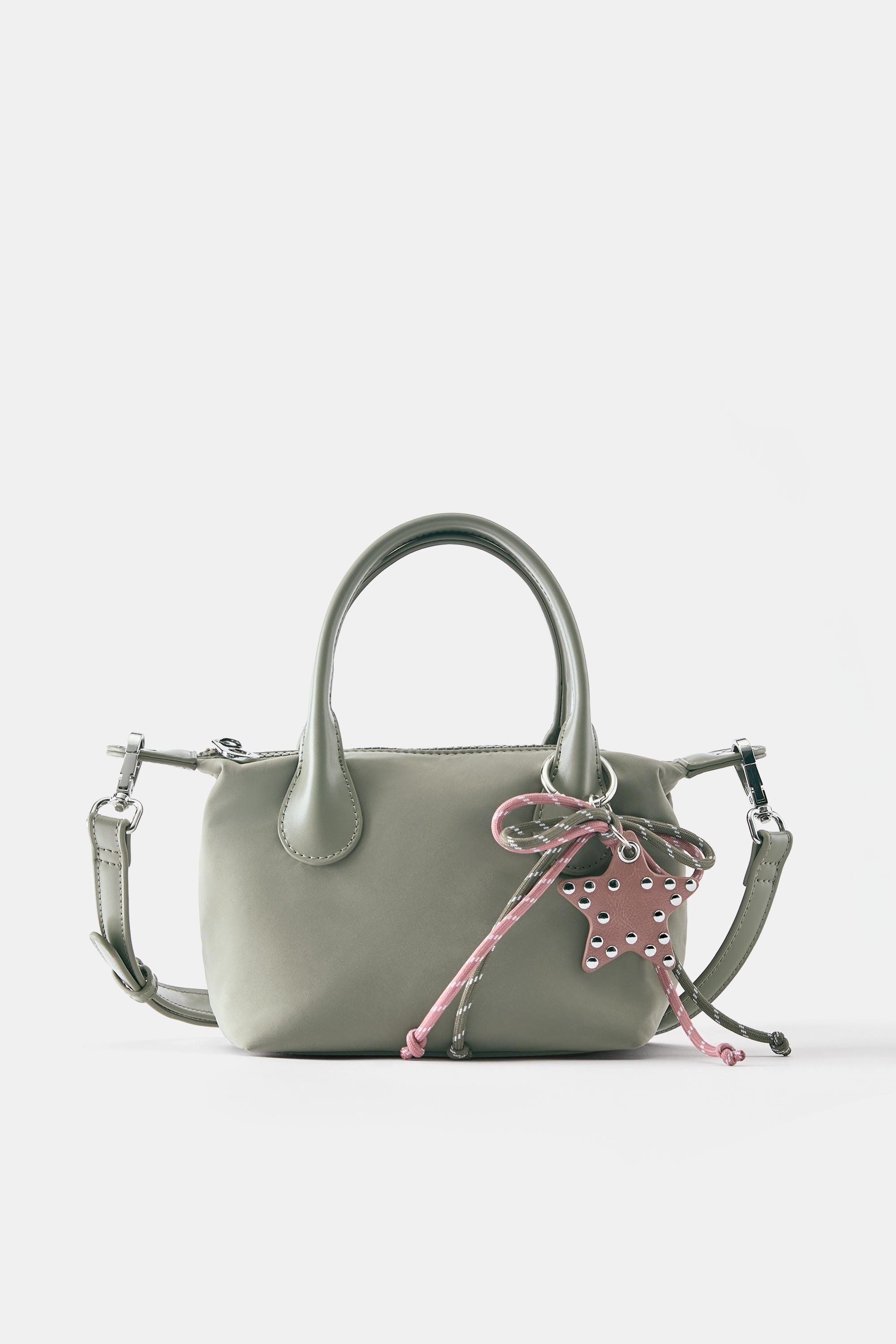 Embellished nylon crossbody bag — Mint green