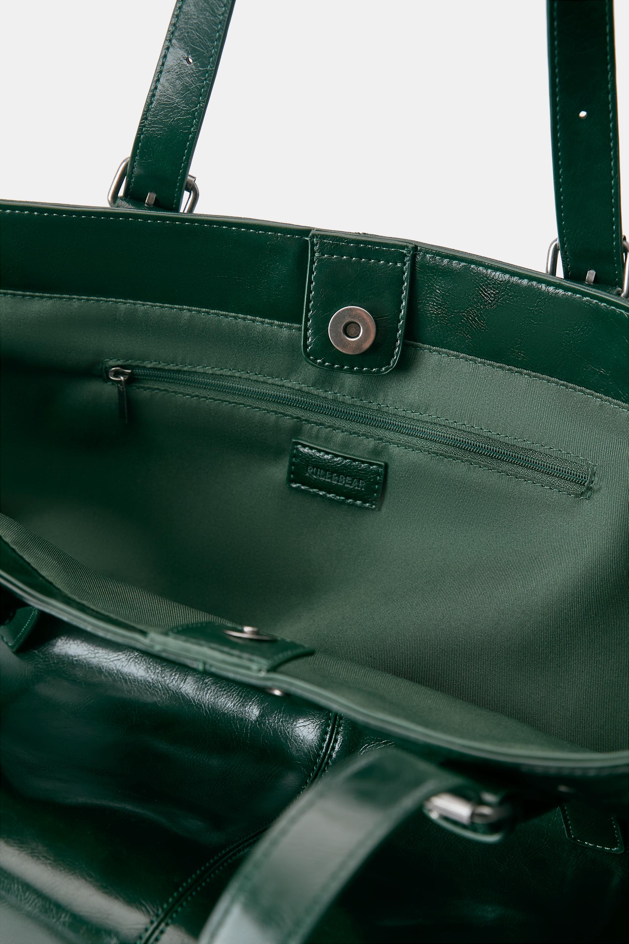 Studded shopper bag — Green