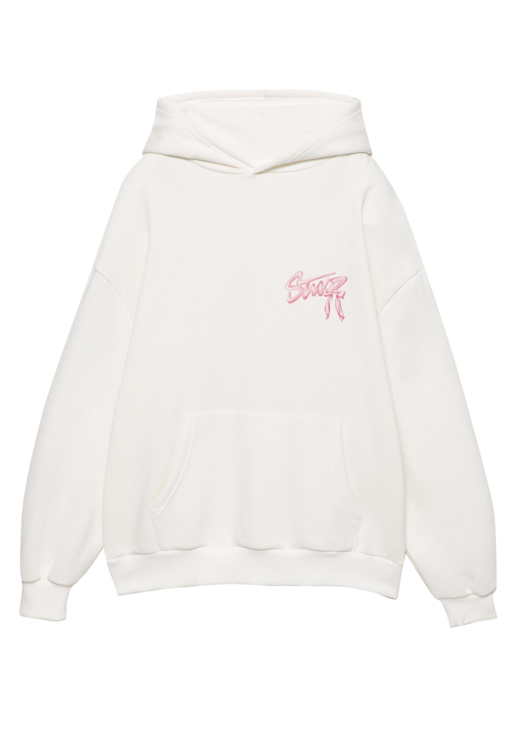 Fiyonk grafikli kapüşonlu sweatshirt - Görsel 2