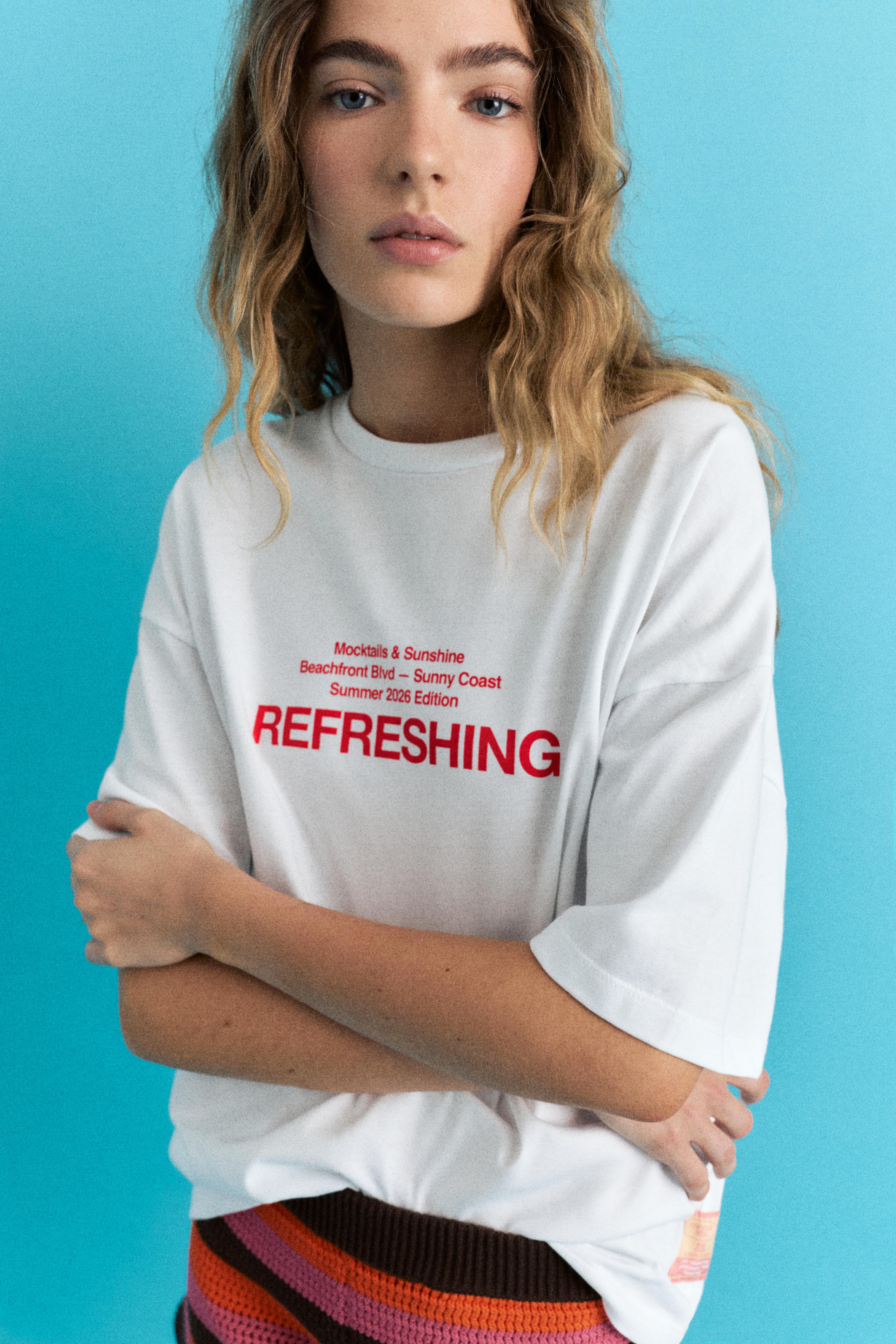 Beach bar graphic T-shirt — White