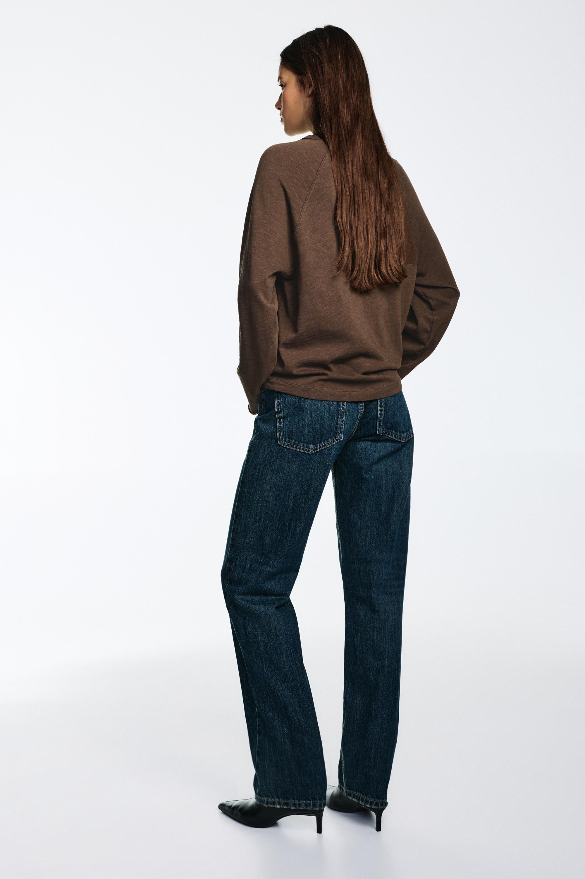 Long sleeve raglan T-shirt — Brown