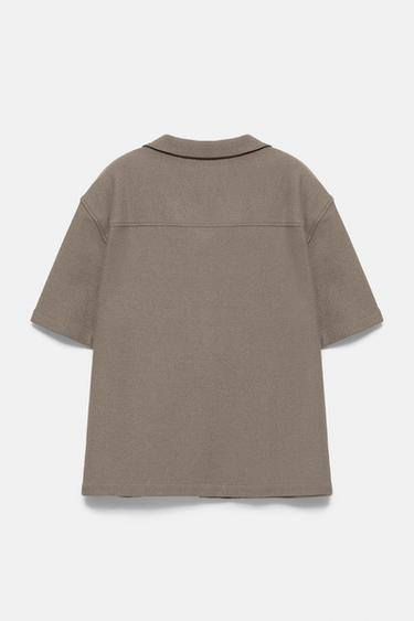 Terrycloth short sleeve shirt — Mole brown 5