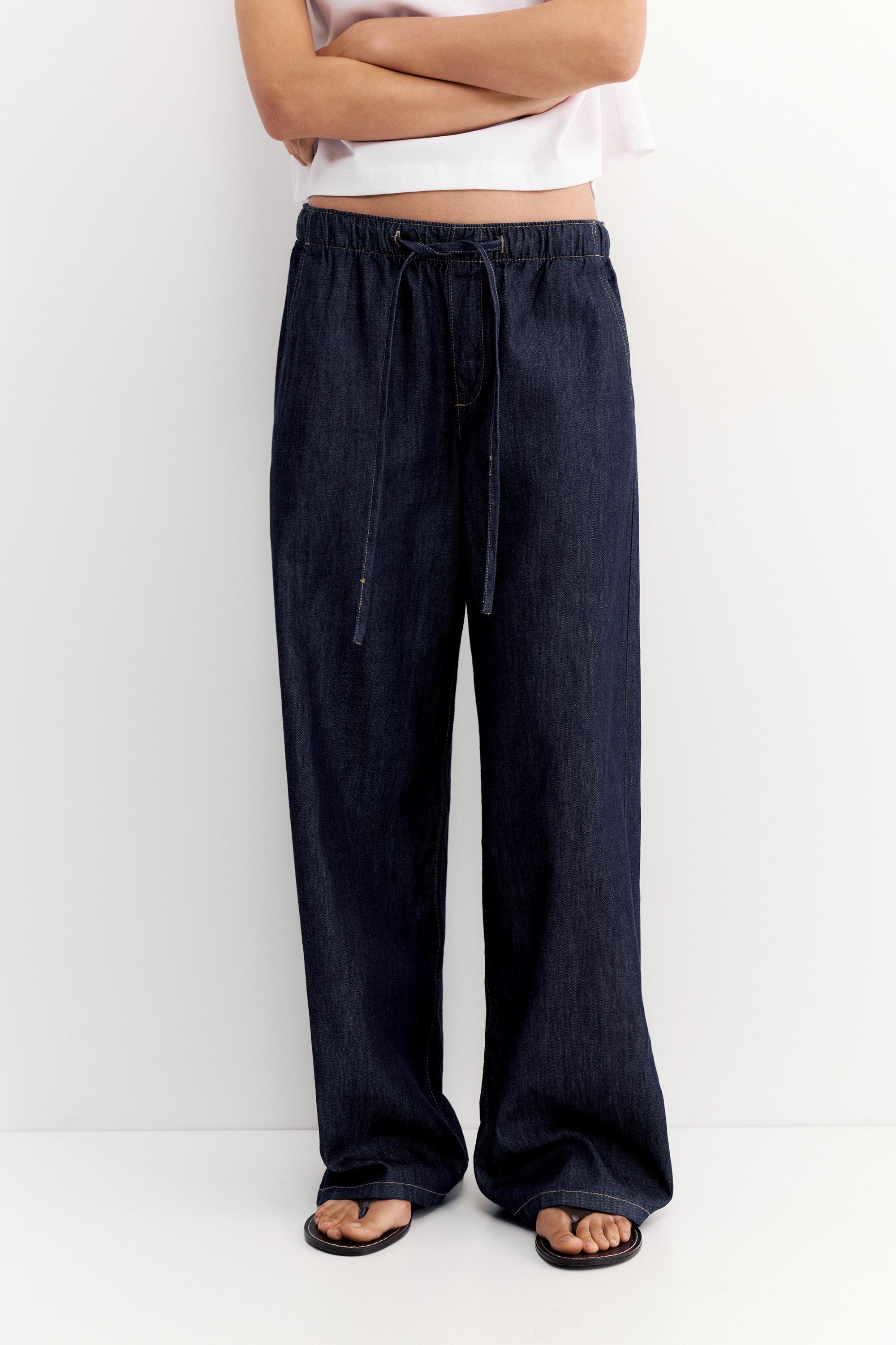 Low-rise jogger jeans — Navy