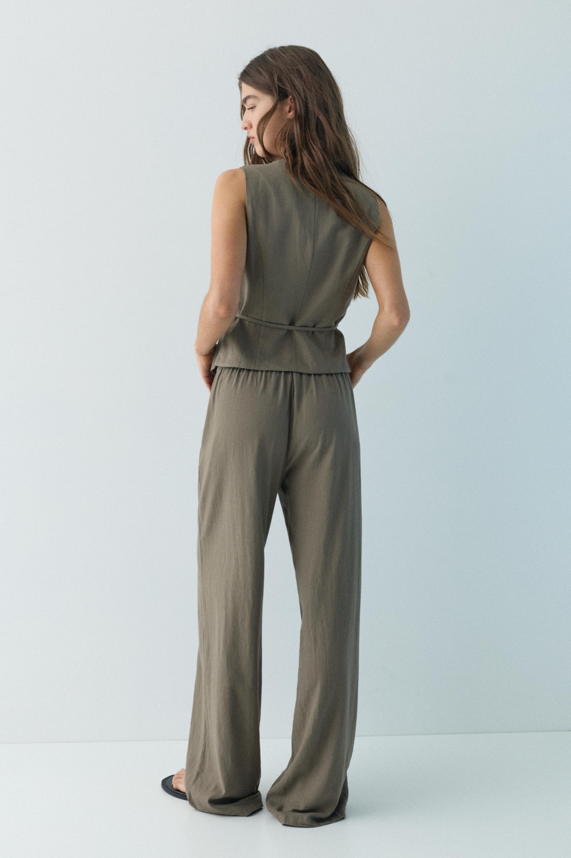 Rustik keten yelek - Görsel 7