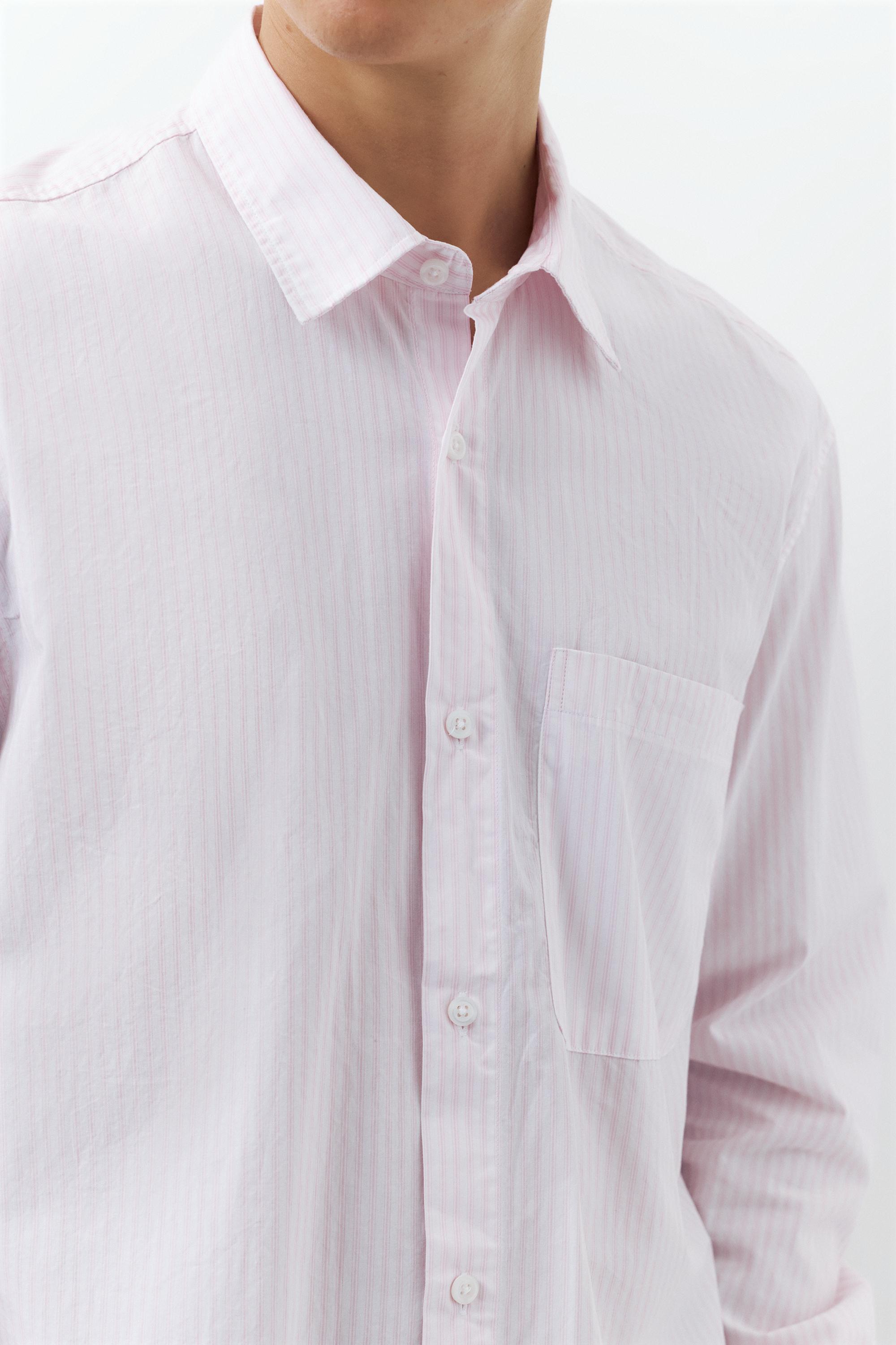 Striped long sleeve shirt — Pink