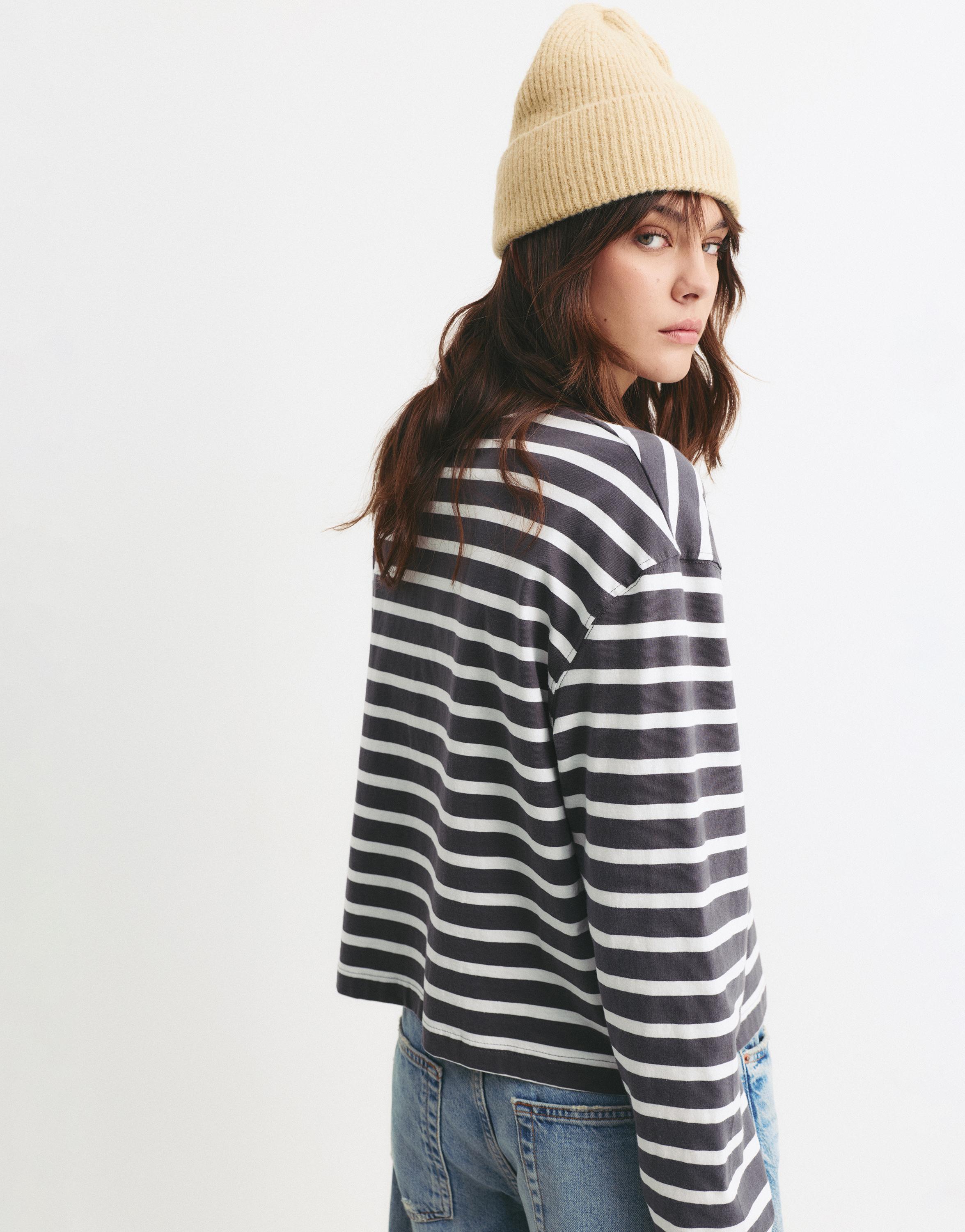 Uzun kollu boxy t-shirt - Görsel 57