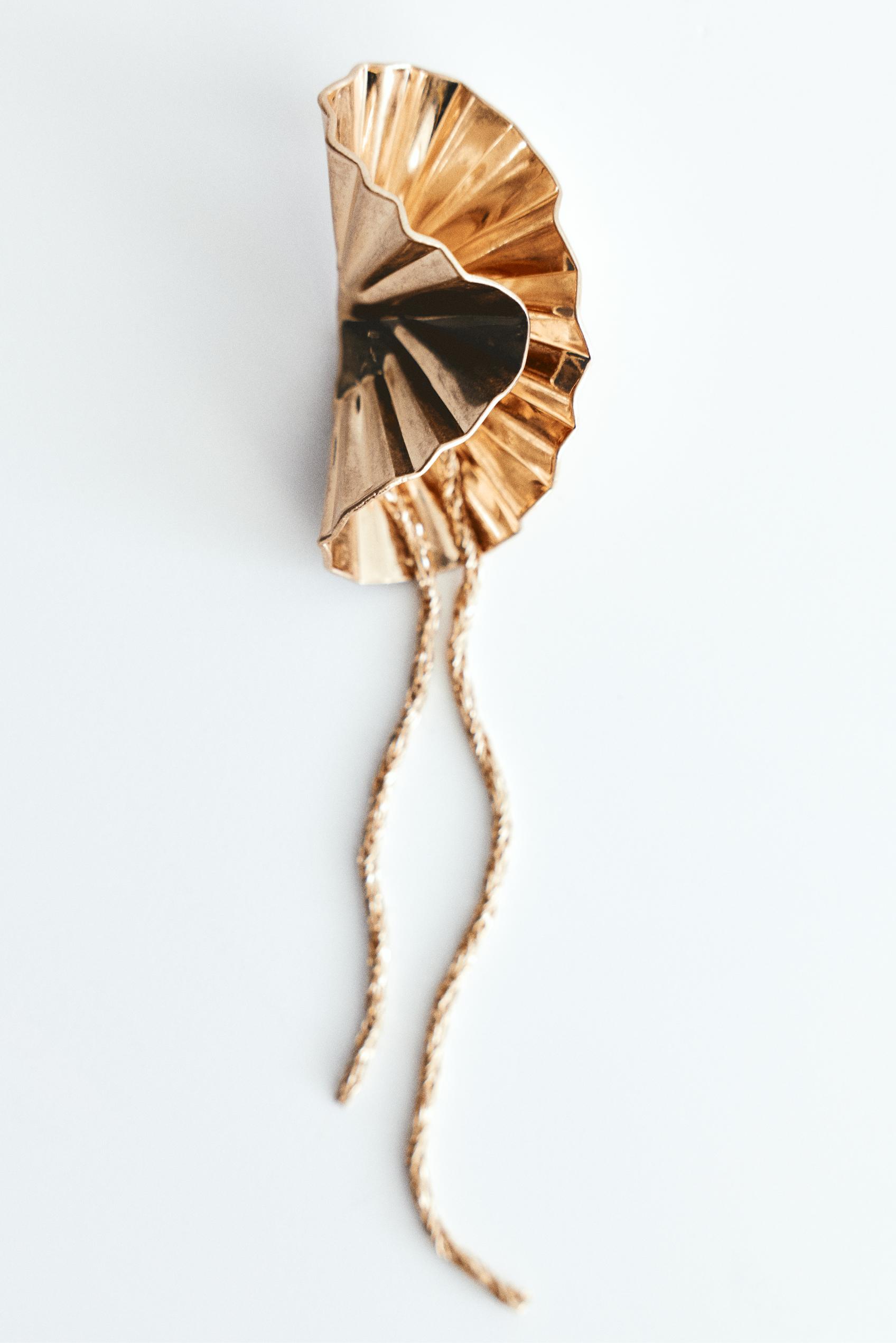 Zincirli çiçek küpe - Görsel 10