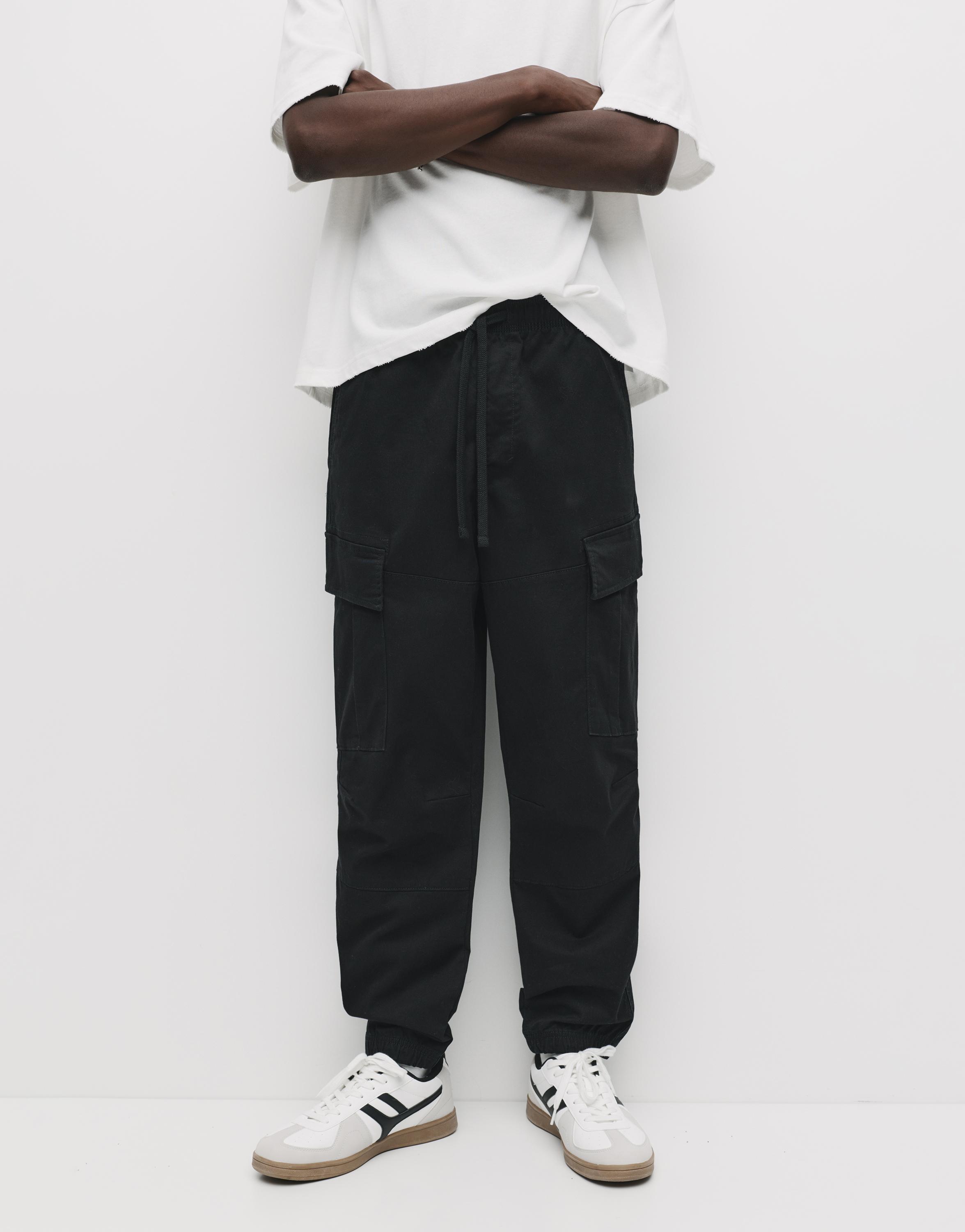 Cargo jogger trousers — Black