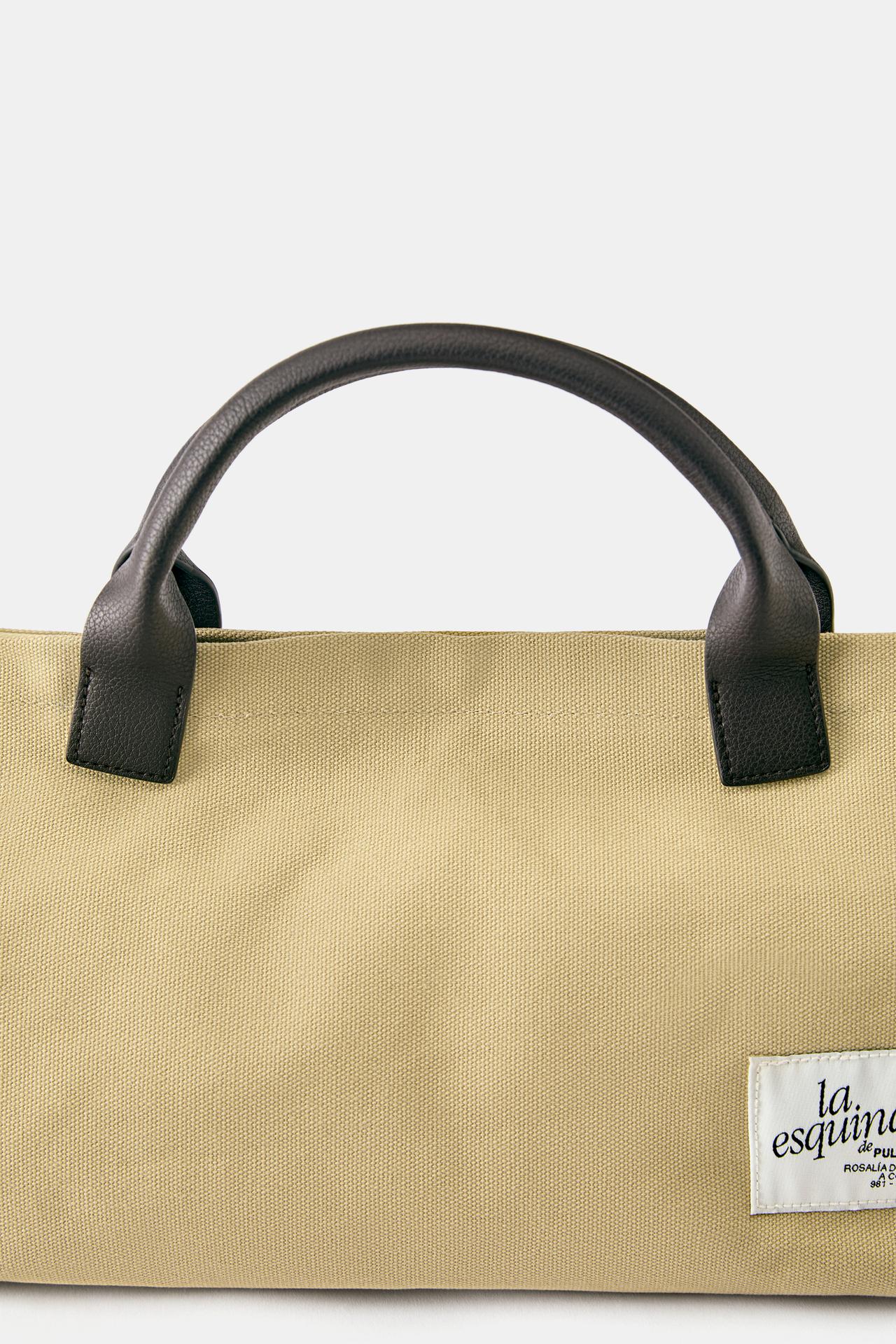 Canvas 'La Esquina' handbag — Beige