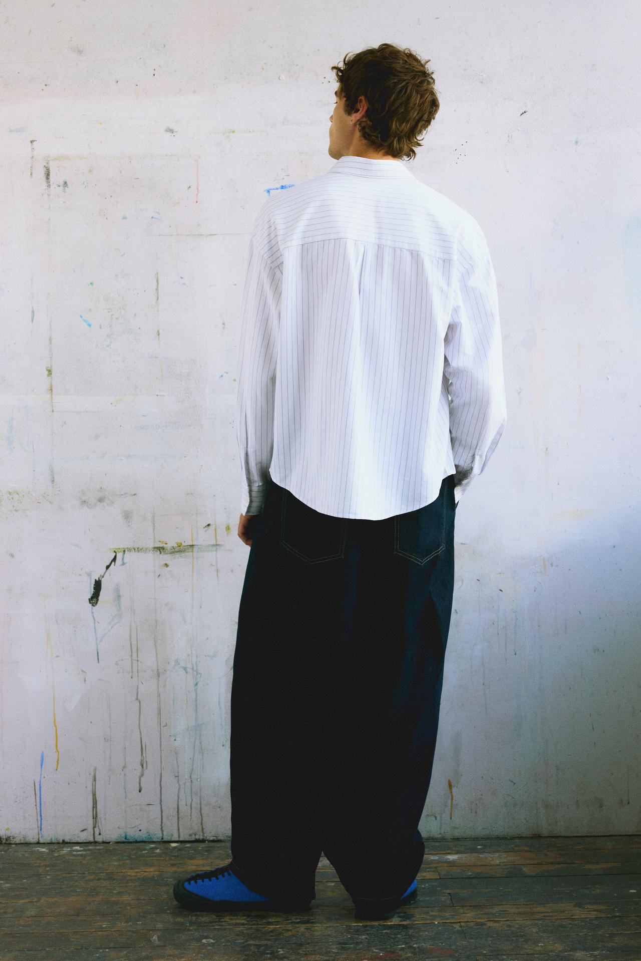 Striped long sleeve shirt — Off white