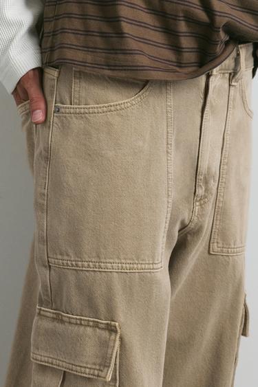 Relaxed cargo jeans — Beige 3