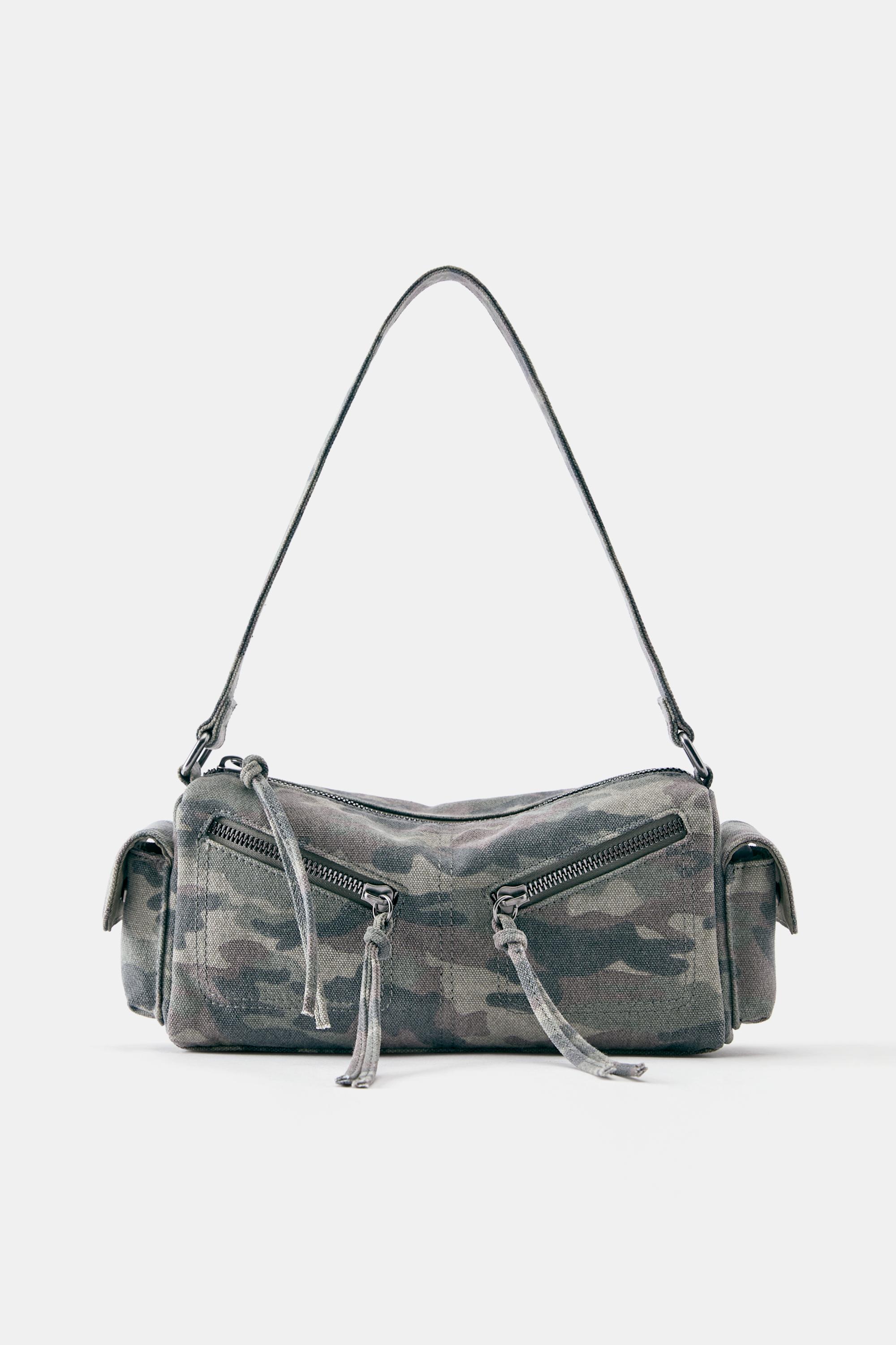 Bolso de hombro multipocket estampado