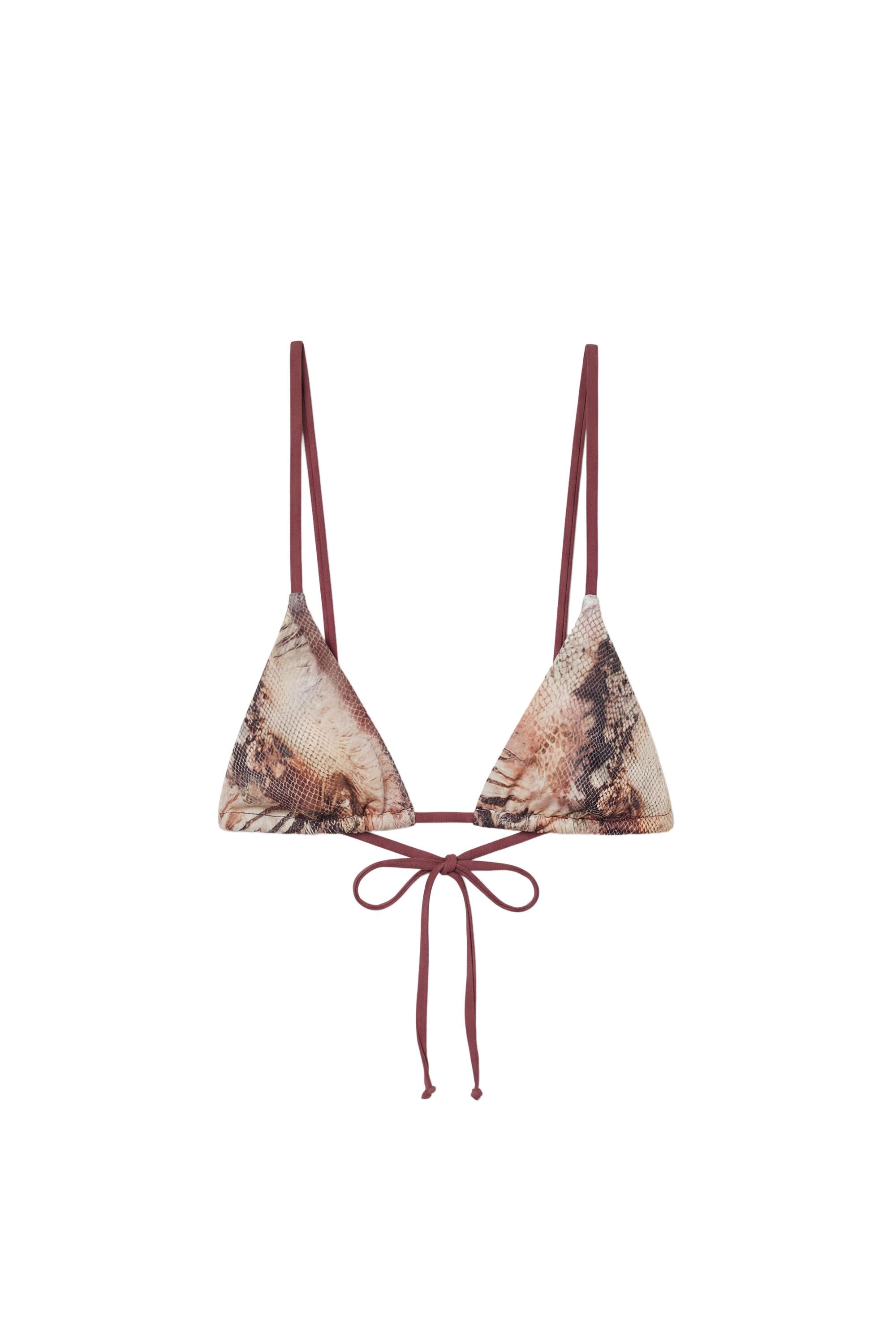 Pull&Bear Desenli bikini üstü görsel 5