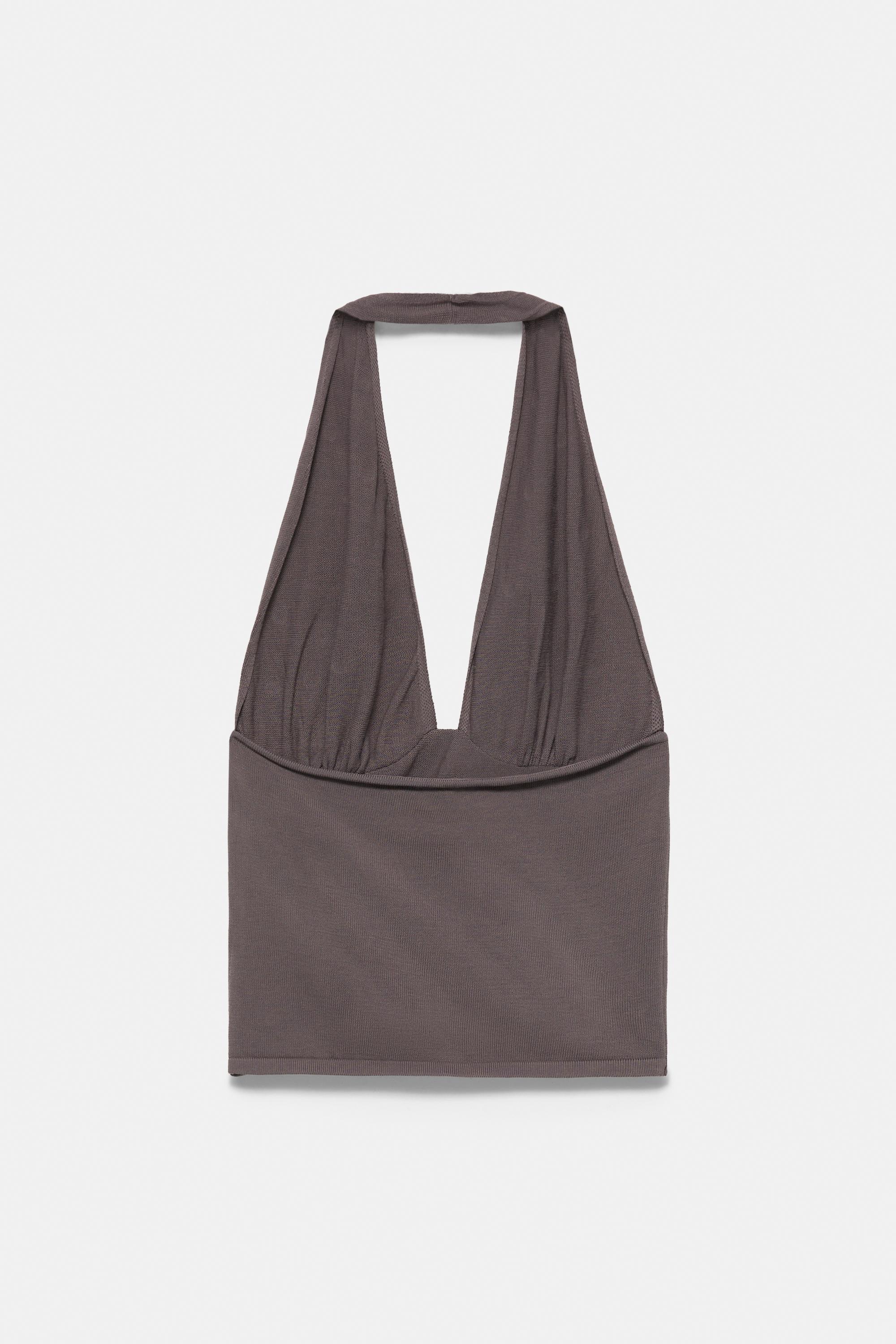 Studded halter top — Steel