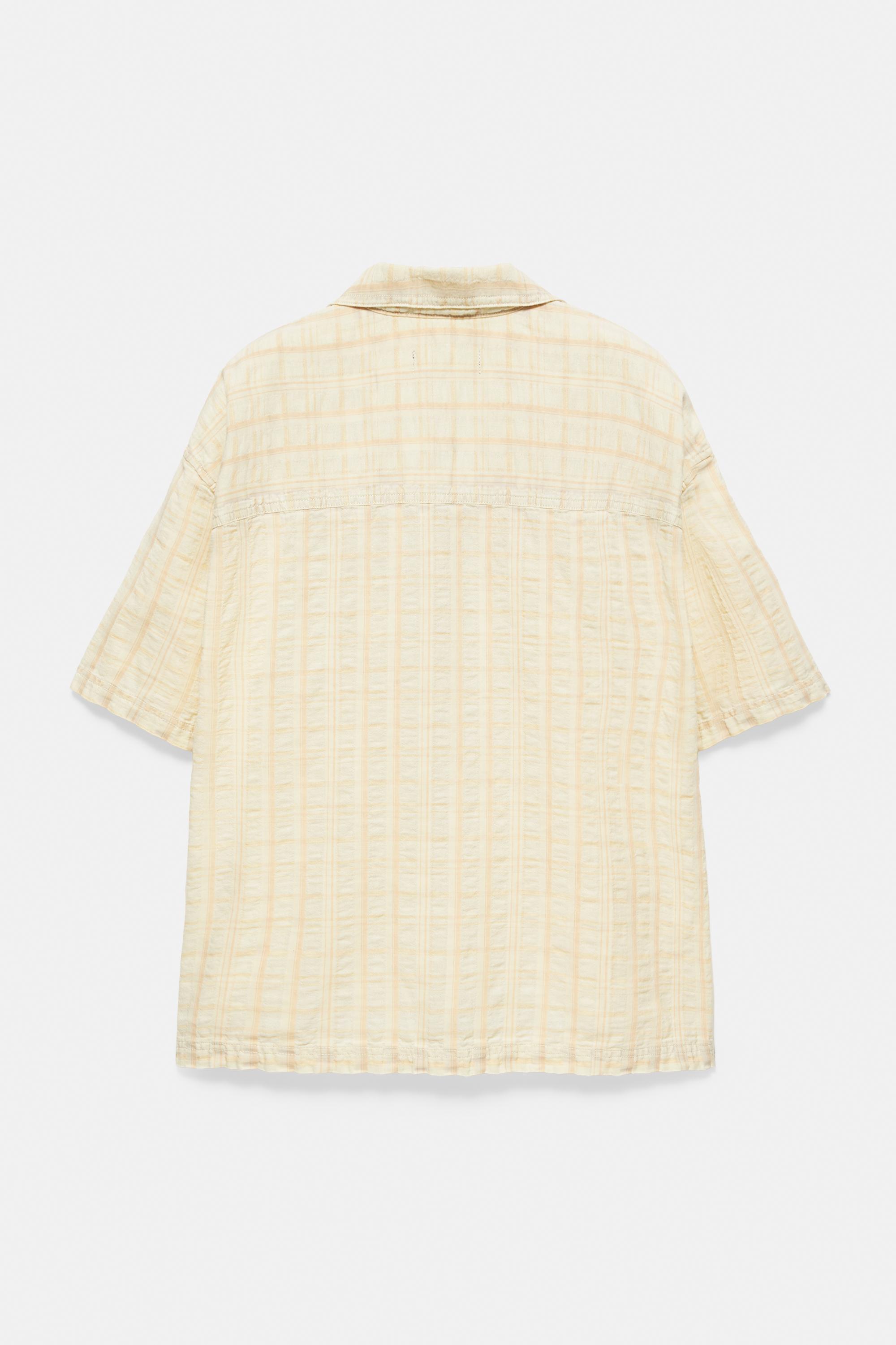 Short sleeve check shirt — Vanilla