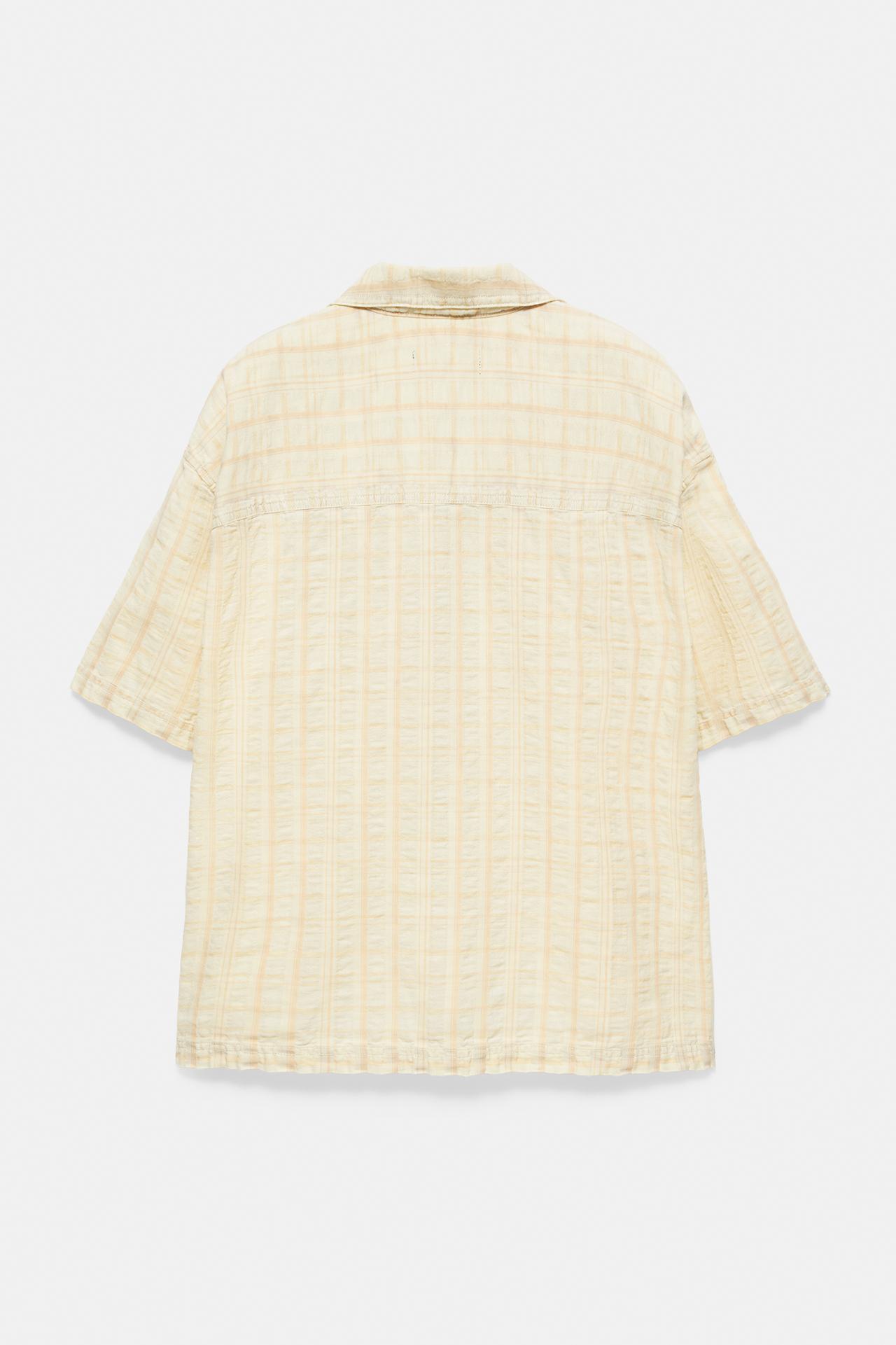 Short sleeve check shirt — Vanilla
