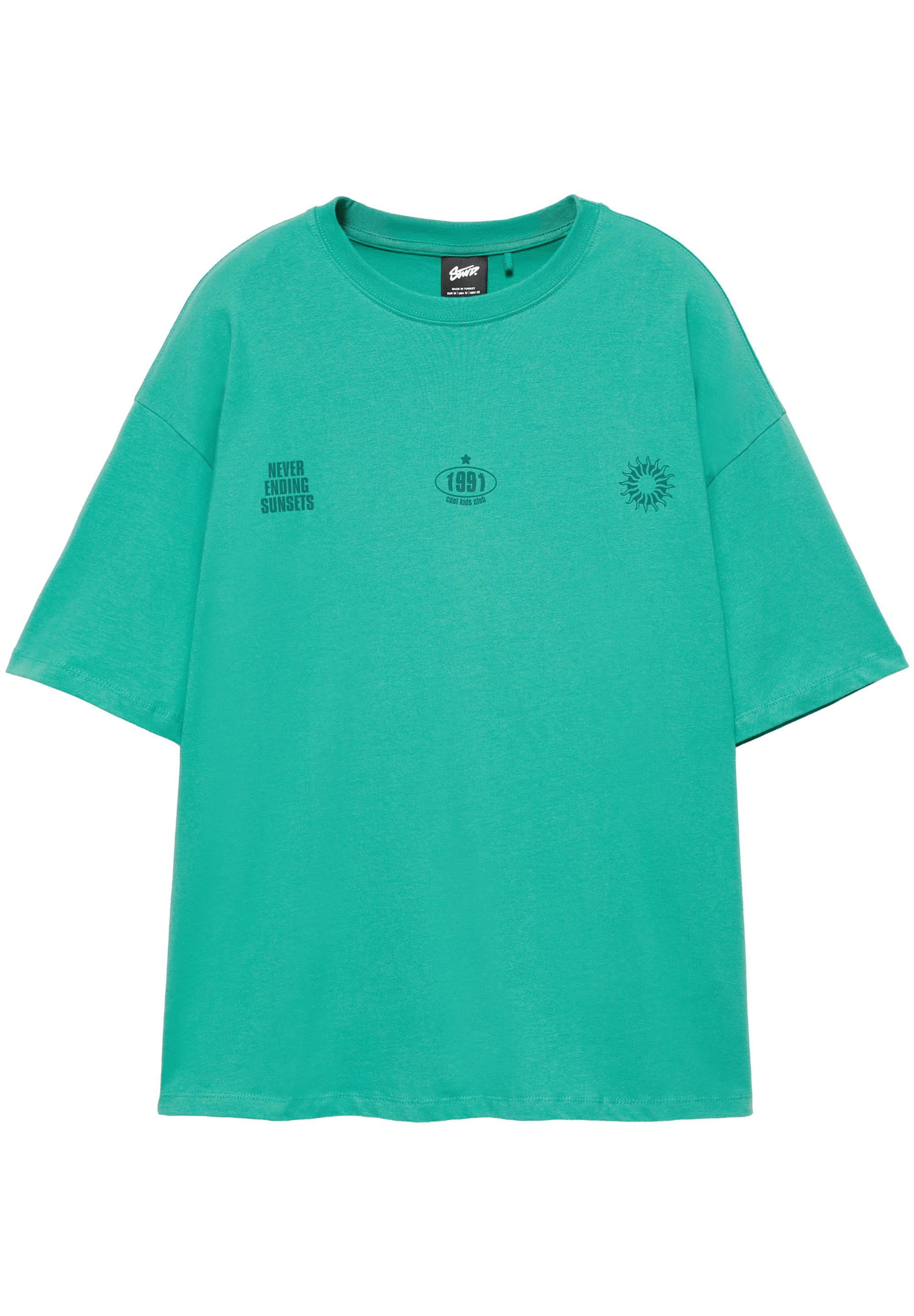 STWD sun graphic T-shirt — Turquoise