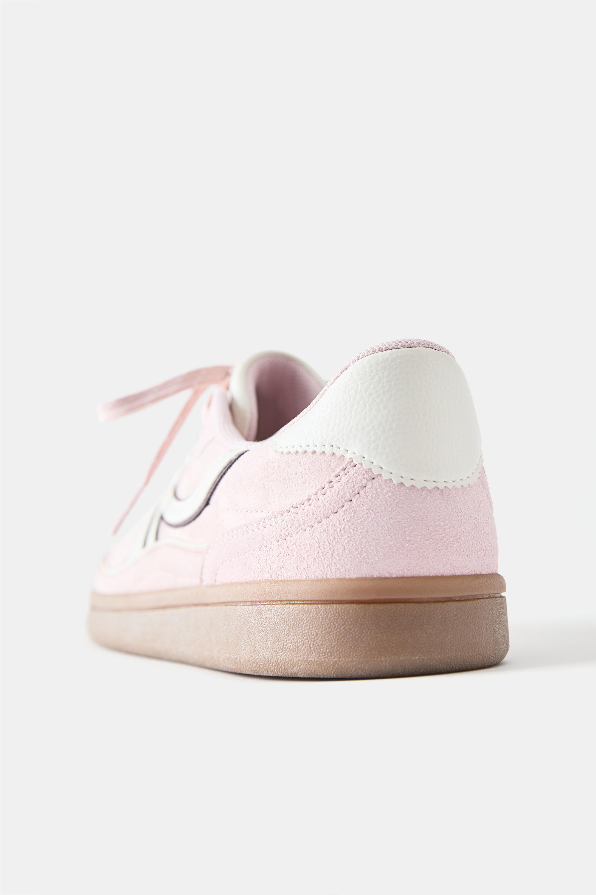 Lace-up retro trainers — Pink