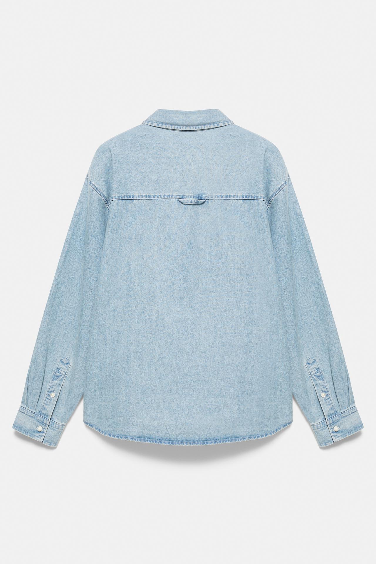 Long sleeve denim shirt — Blue