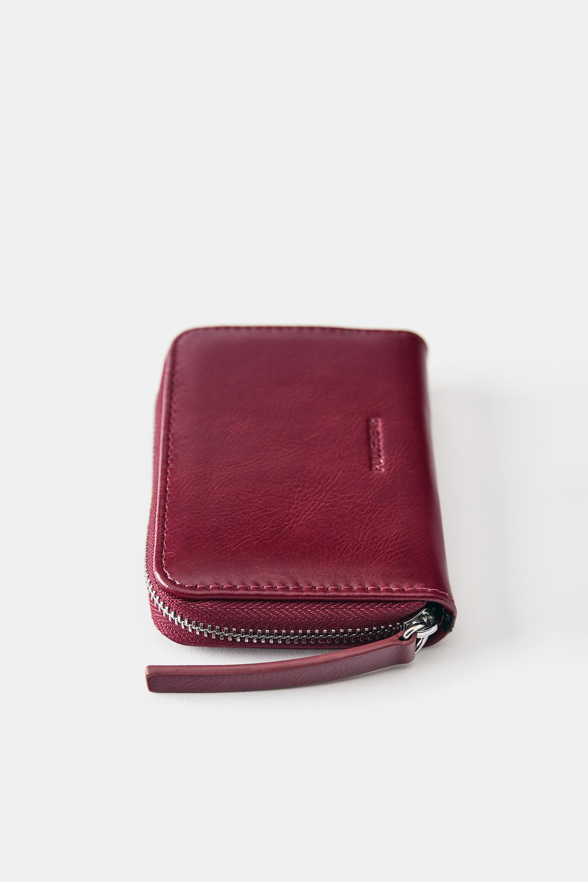 Plain wallet — Maroon