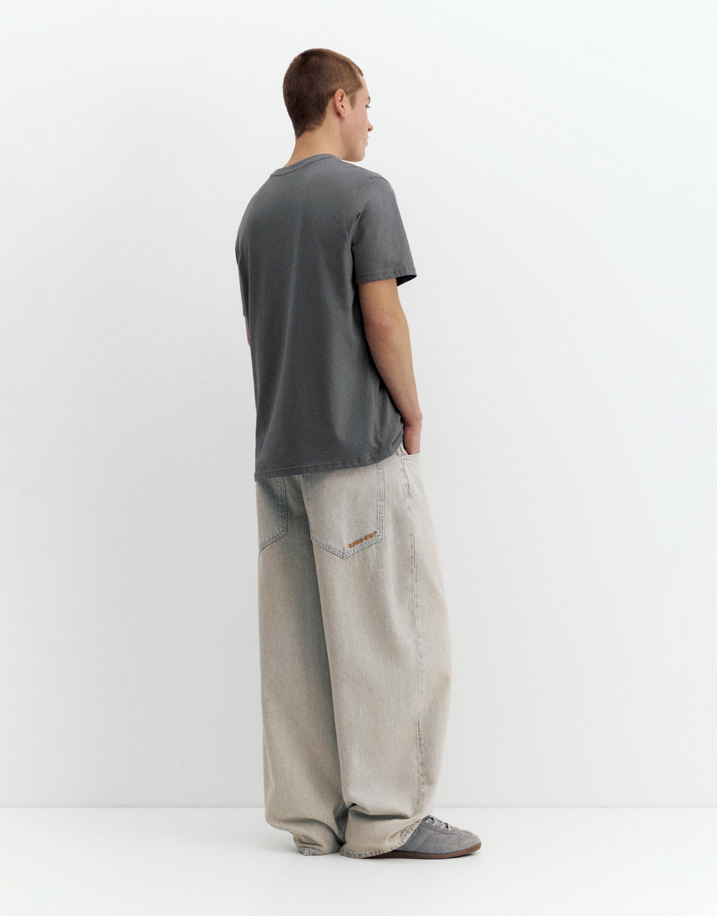 Embroidered logo T-shirt — Grey