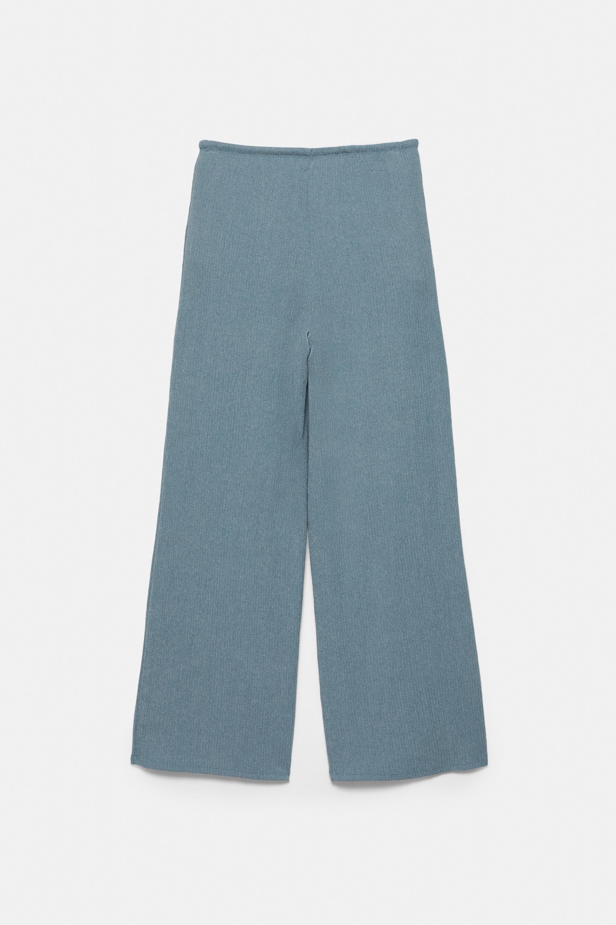 Bambula geniş paça pantolon - Görsel 2