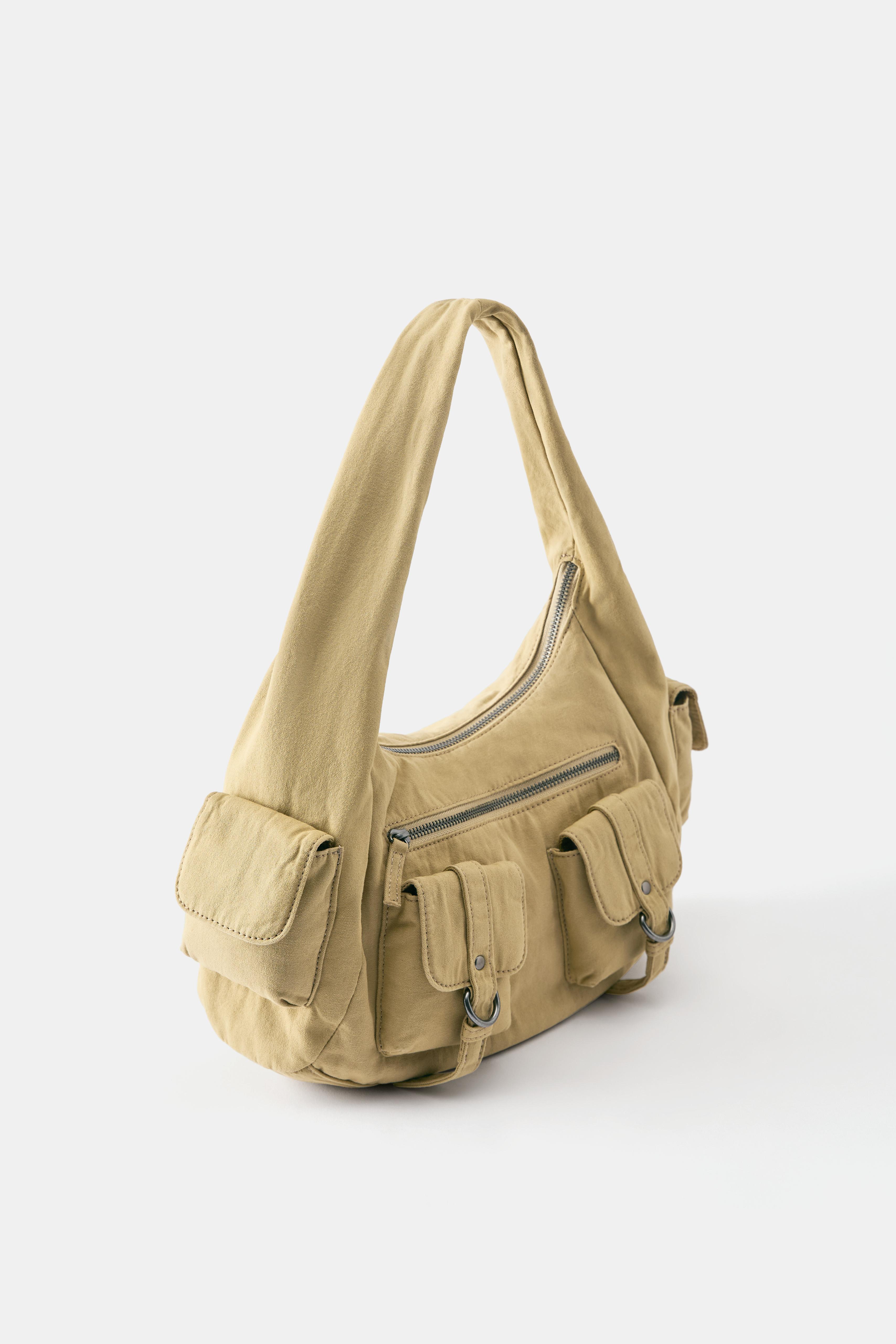 Multi-pocket shoulder bag — Mustard