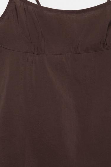 Flowing strappy top — Brown 8