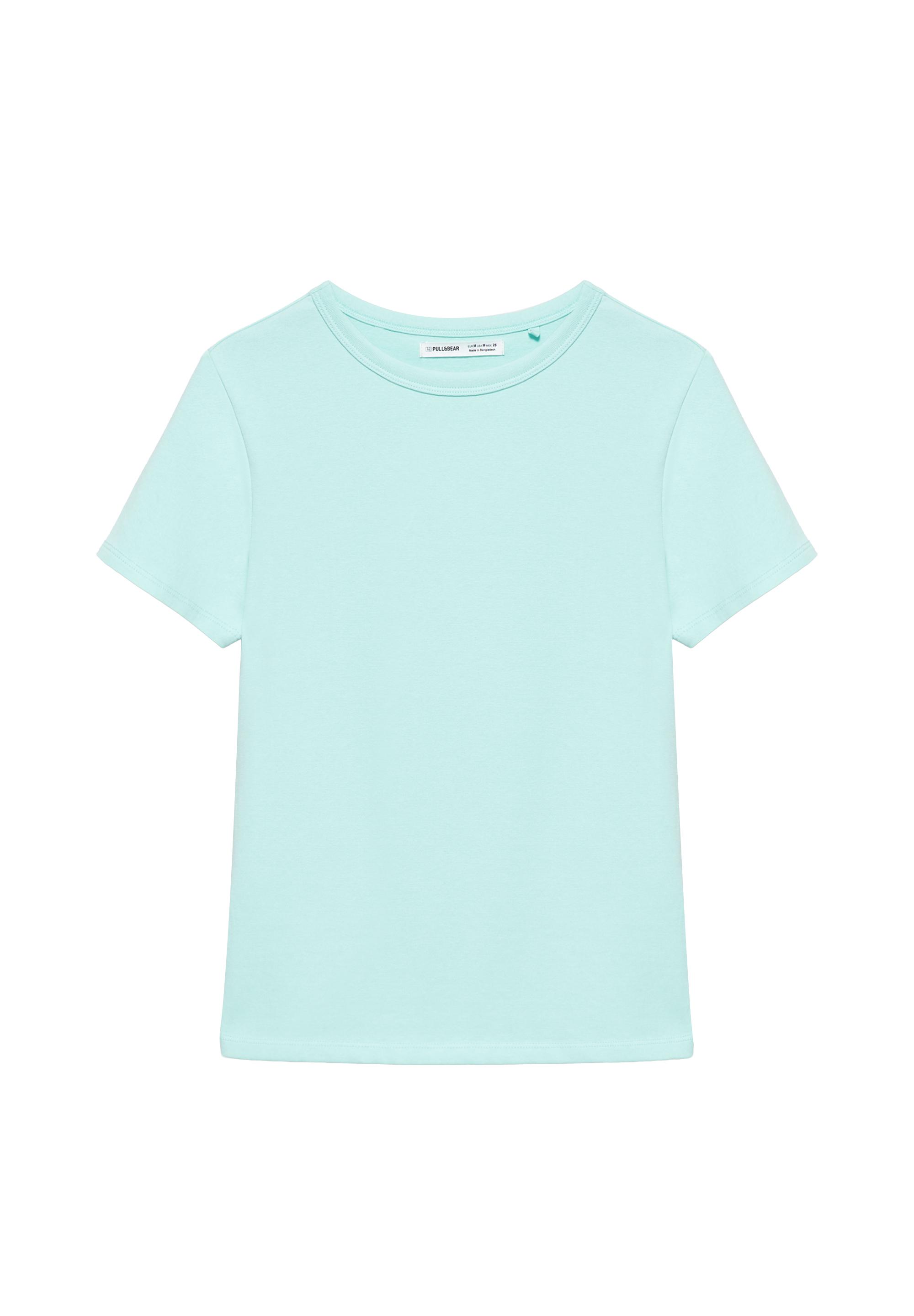 Fitted short sleeve T-shirt — Sky blue