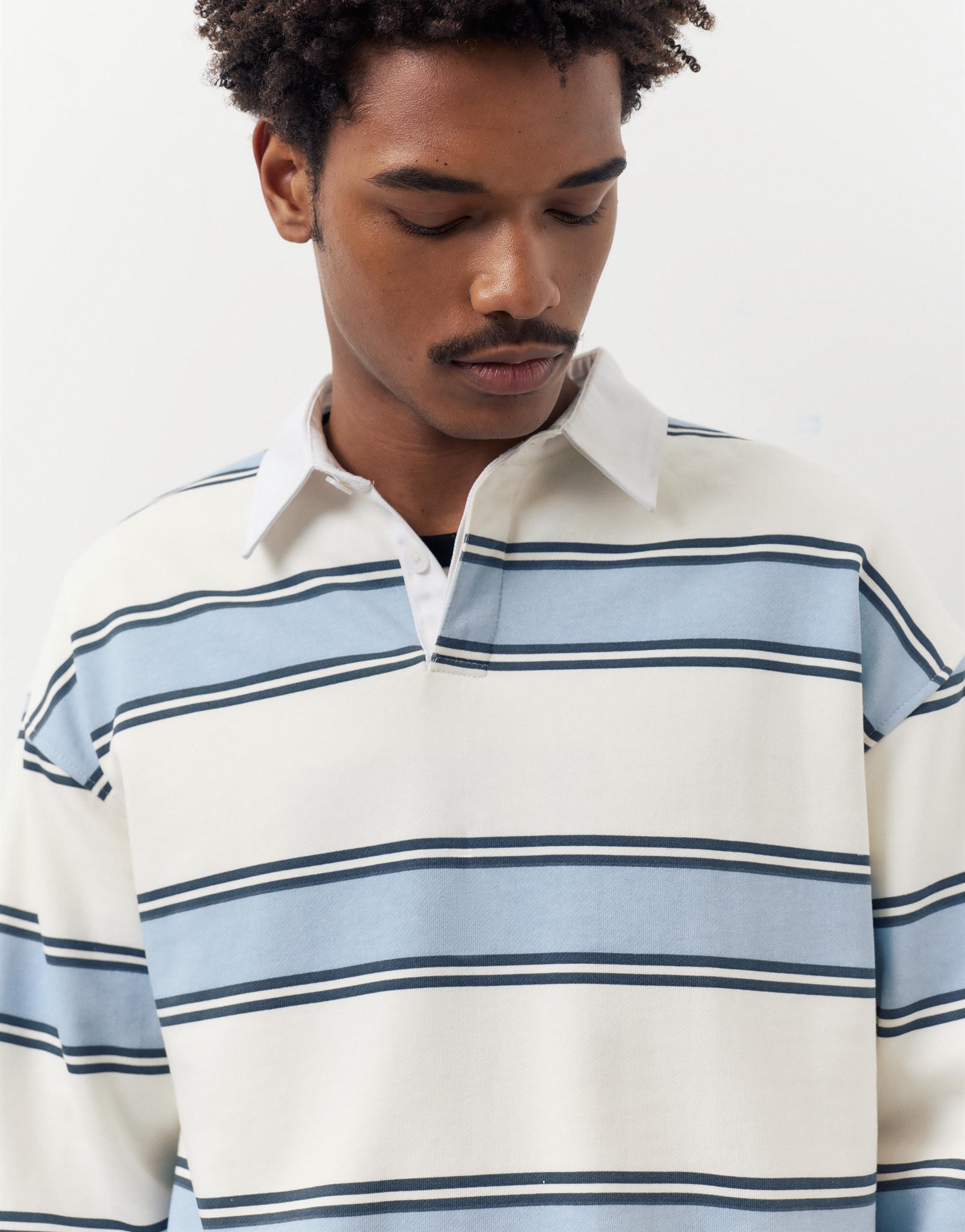Çizgili uzun kollu polo - Görsel 14