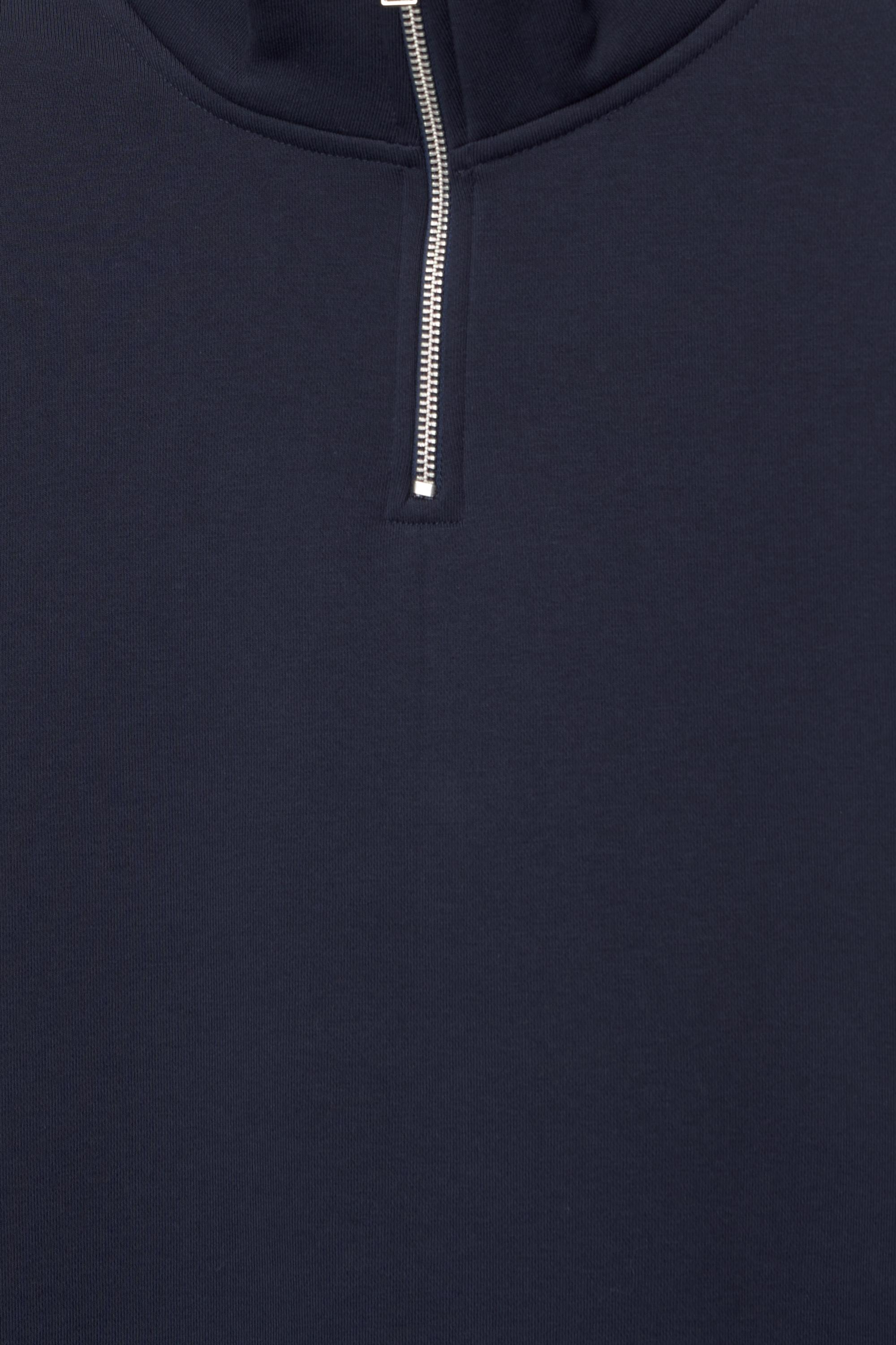 Basic quarter-zip sweatshirt — Navy