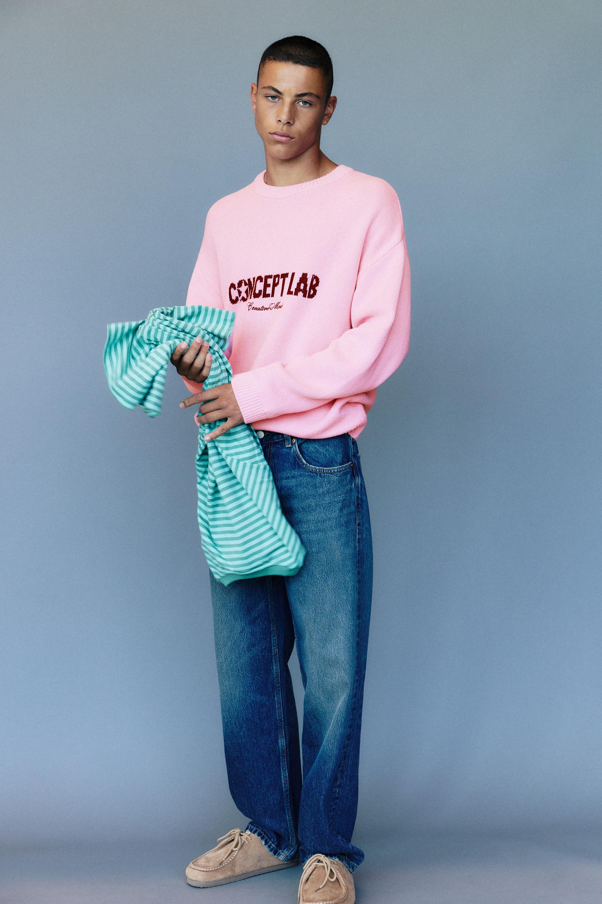 STWD graphic jumper — Pastel pink