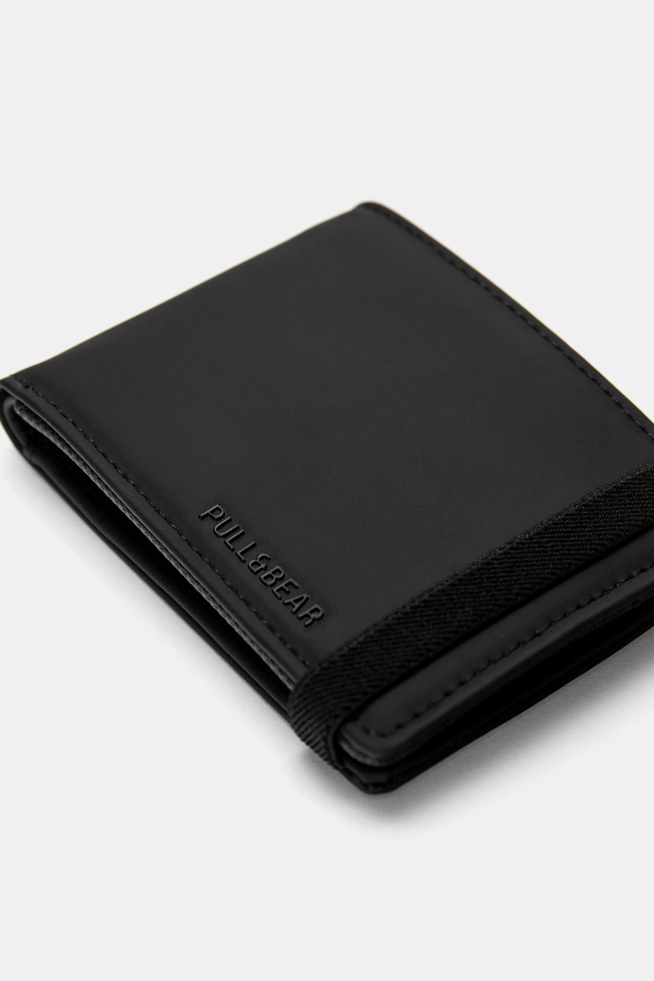 Rubberised wallet — Black