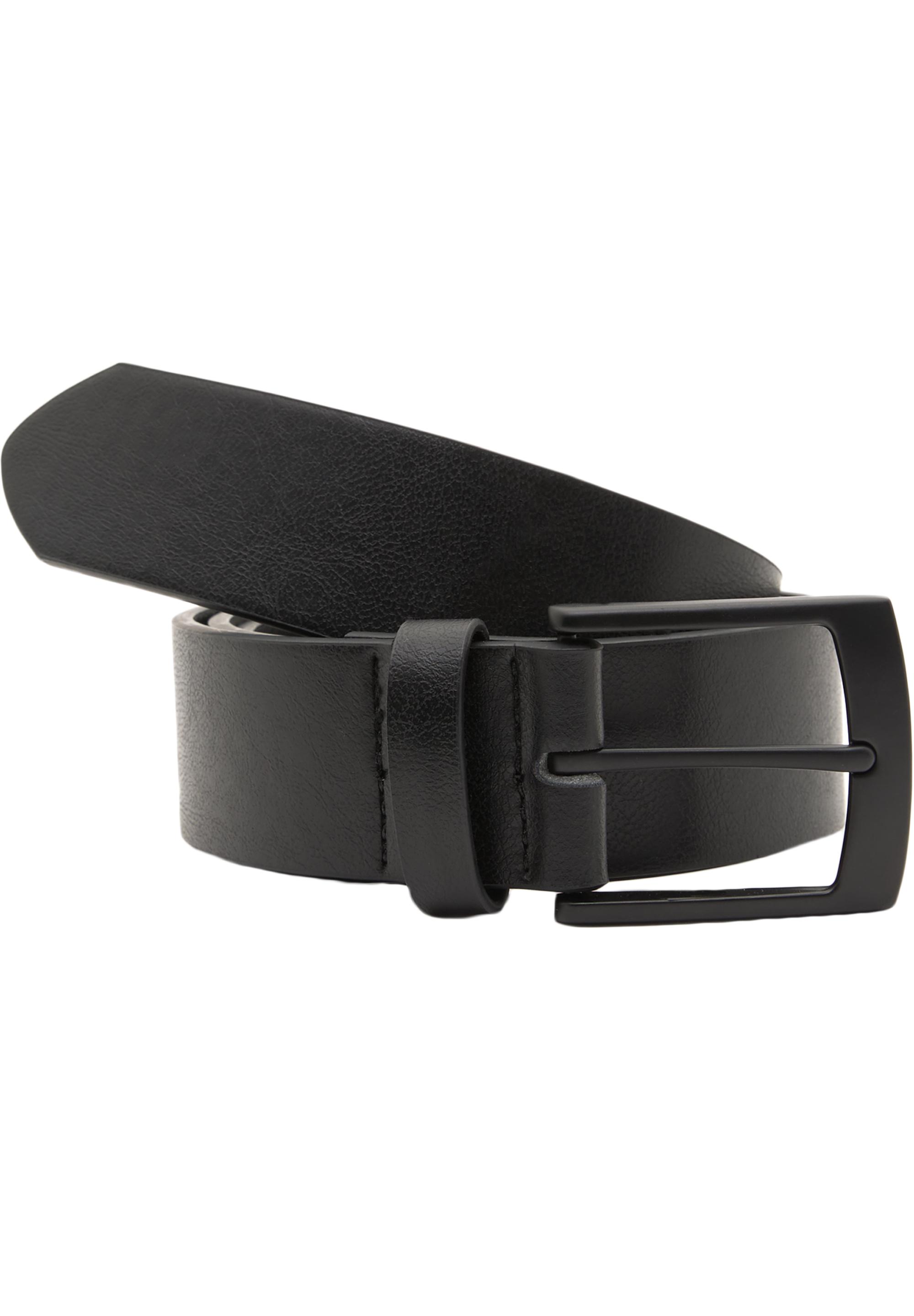 Matte leather effect belt — Black