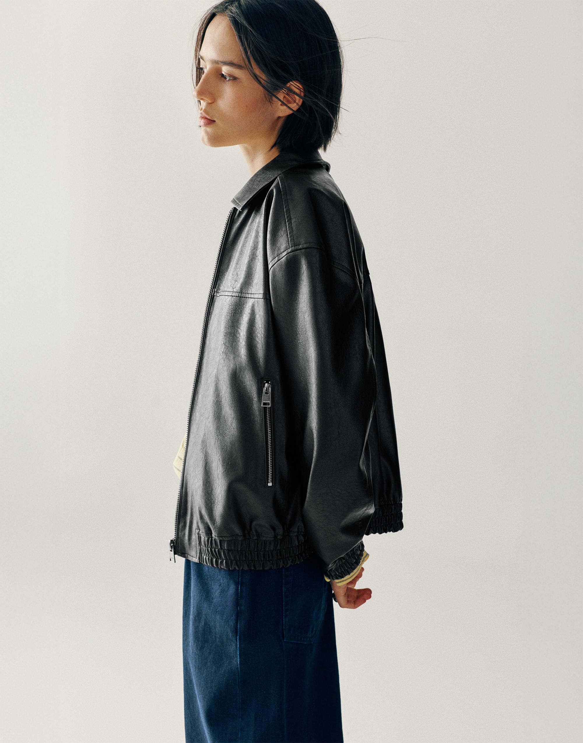 Suni Deri Baba Kesim Ceket - Görsel 45