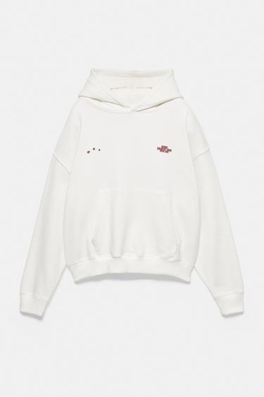 STWD star sweatshirt with hood — White 5
