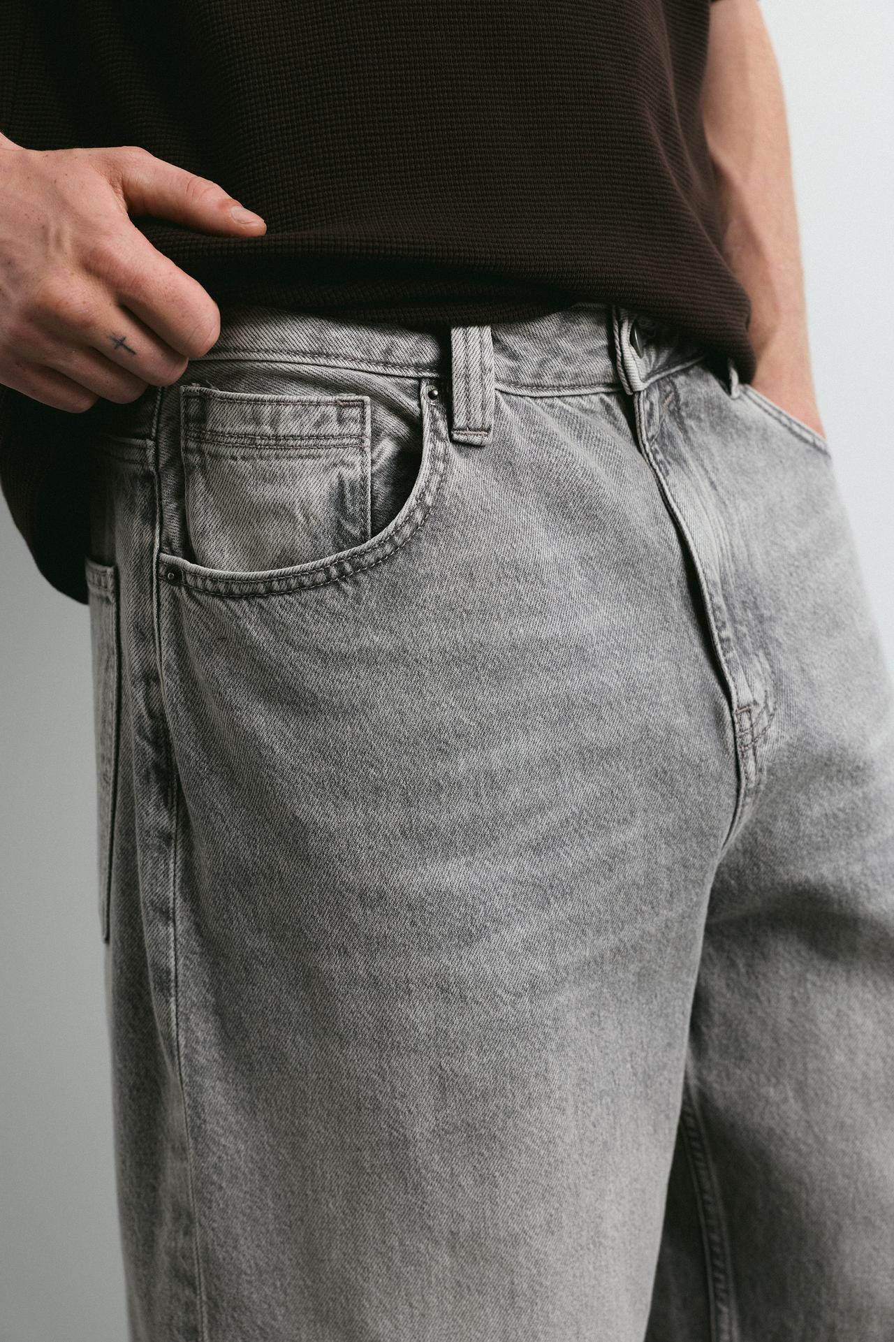 Baggy relaxed fit jeans — Pale grey