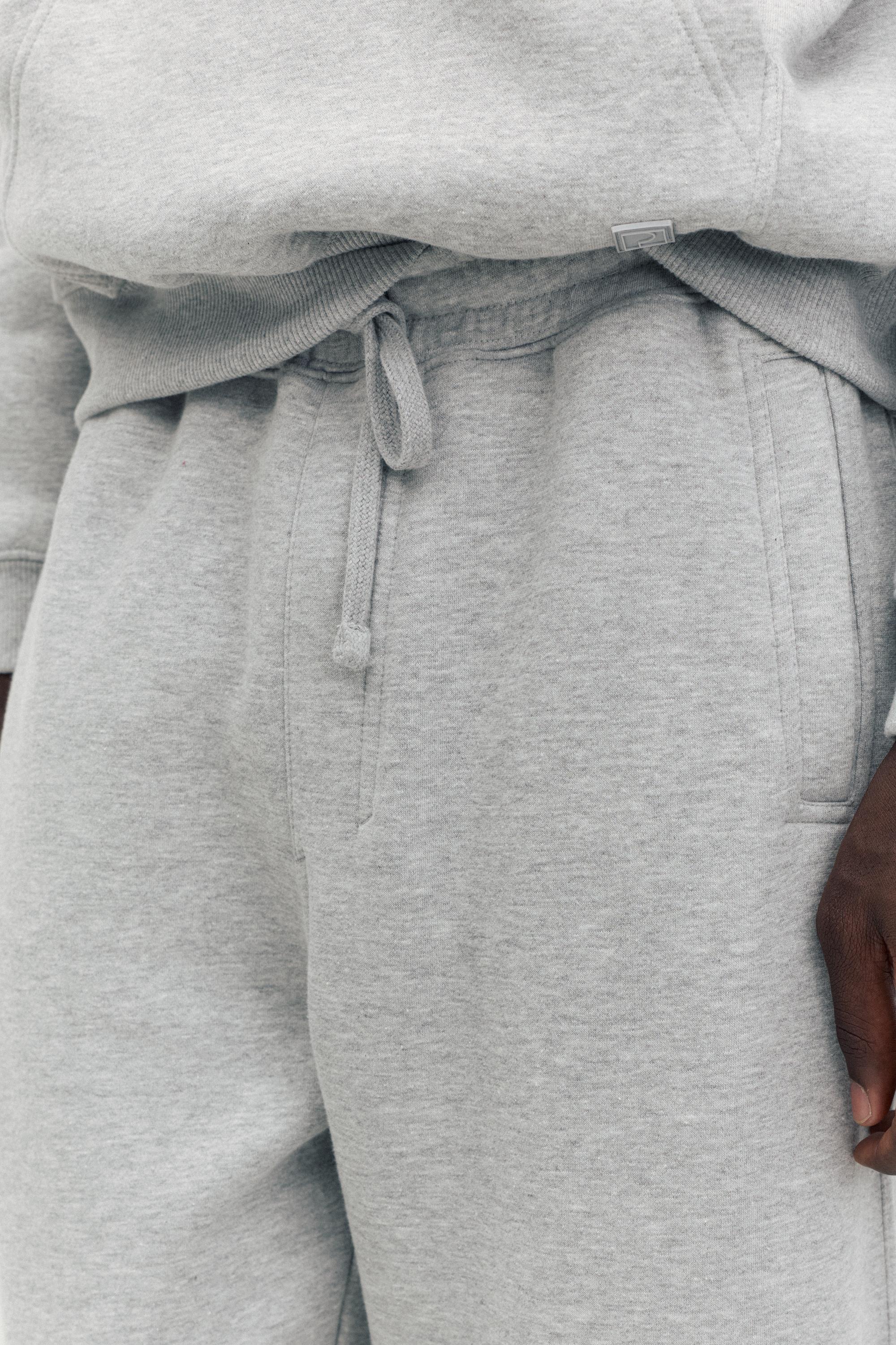 Baggy joggers — Grey marl