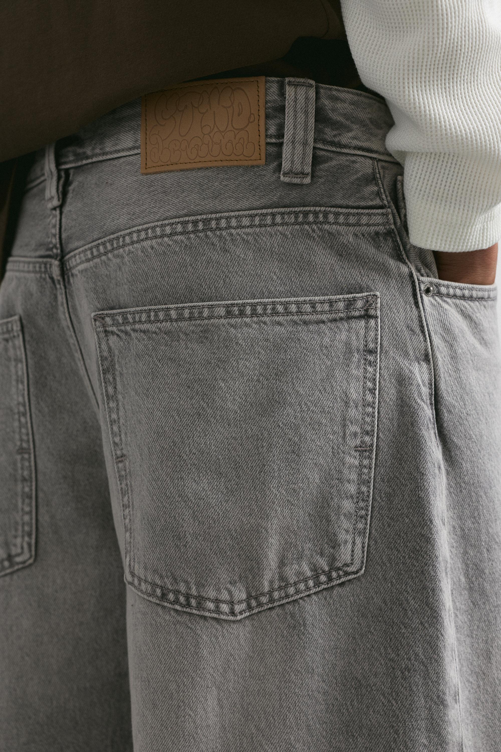 Relaxed baggy jeans — Pale grey
