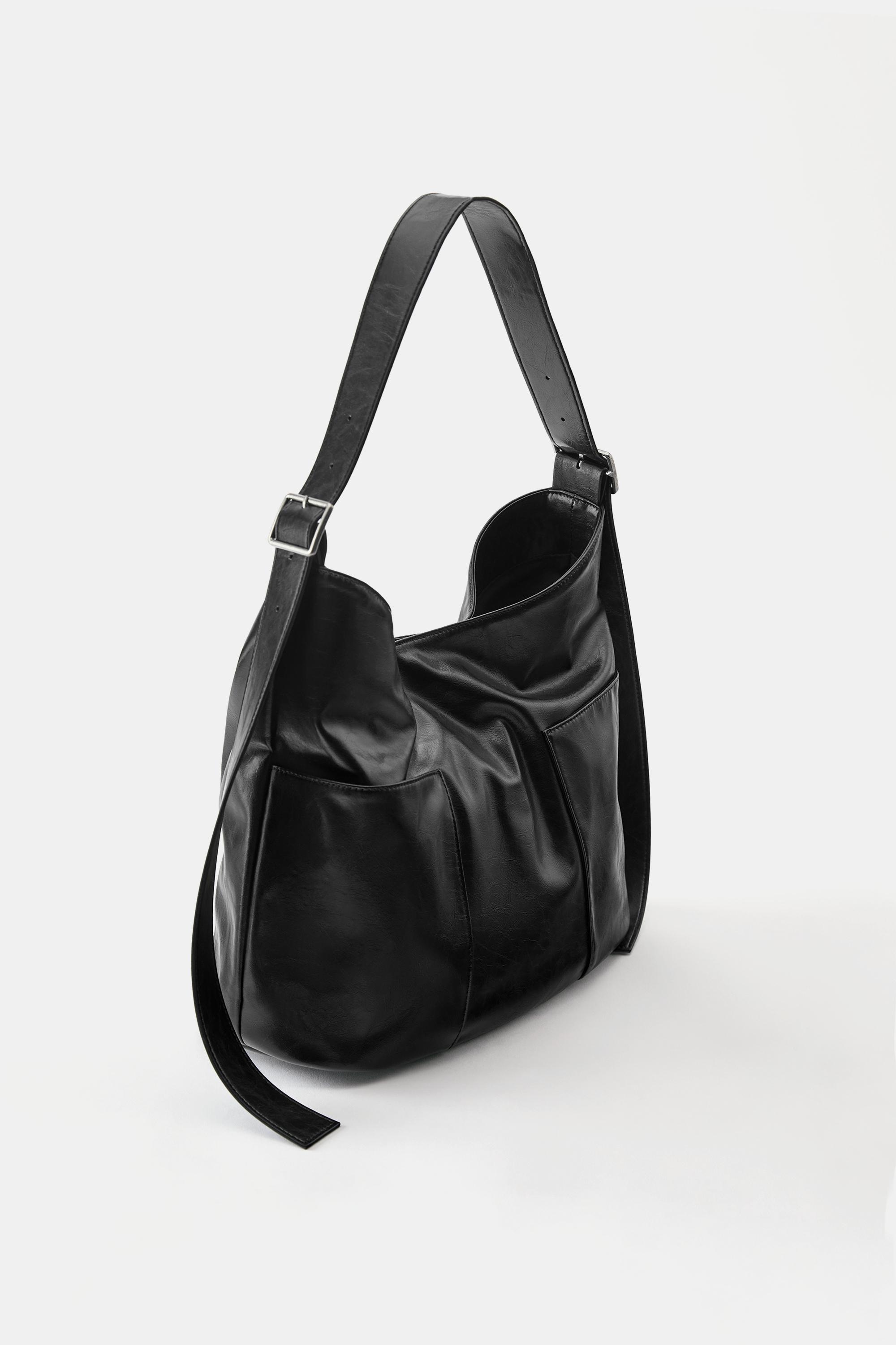 Strappy tote bag — Black