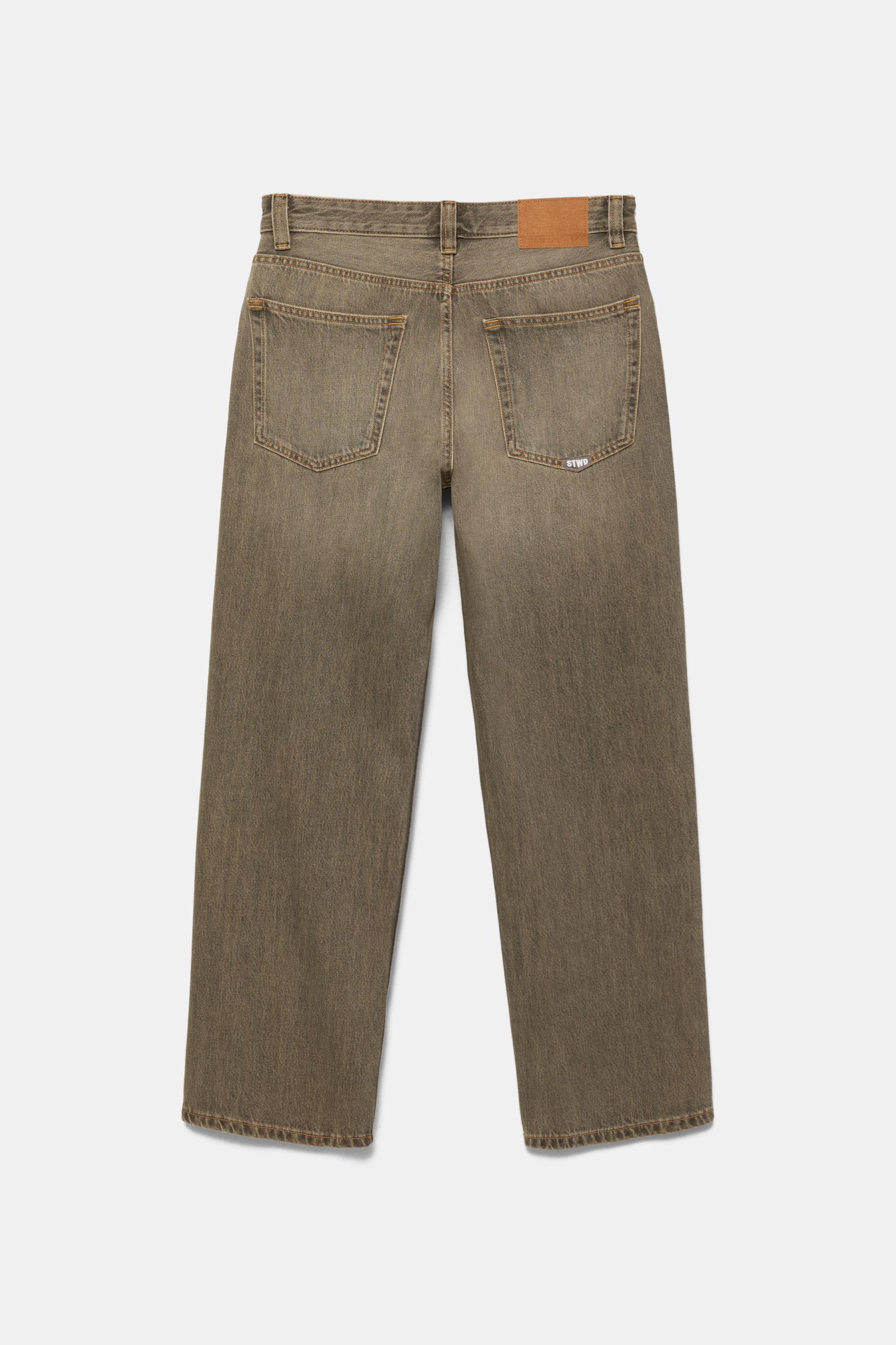 Regular straight-leg jeans — Tobacco brown