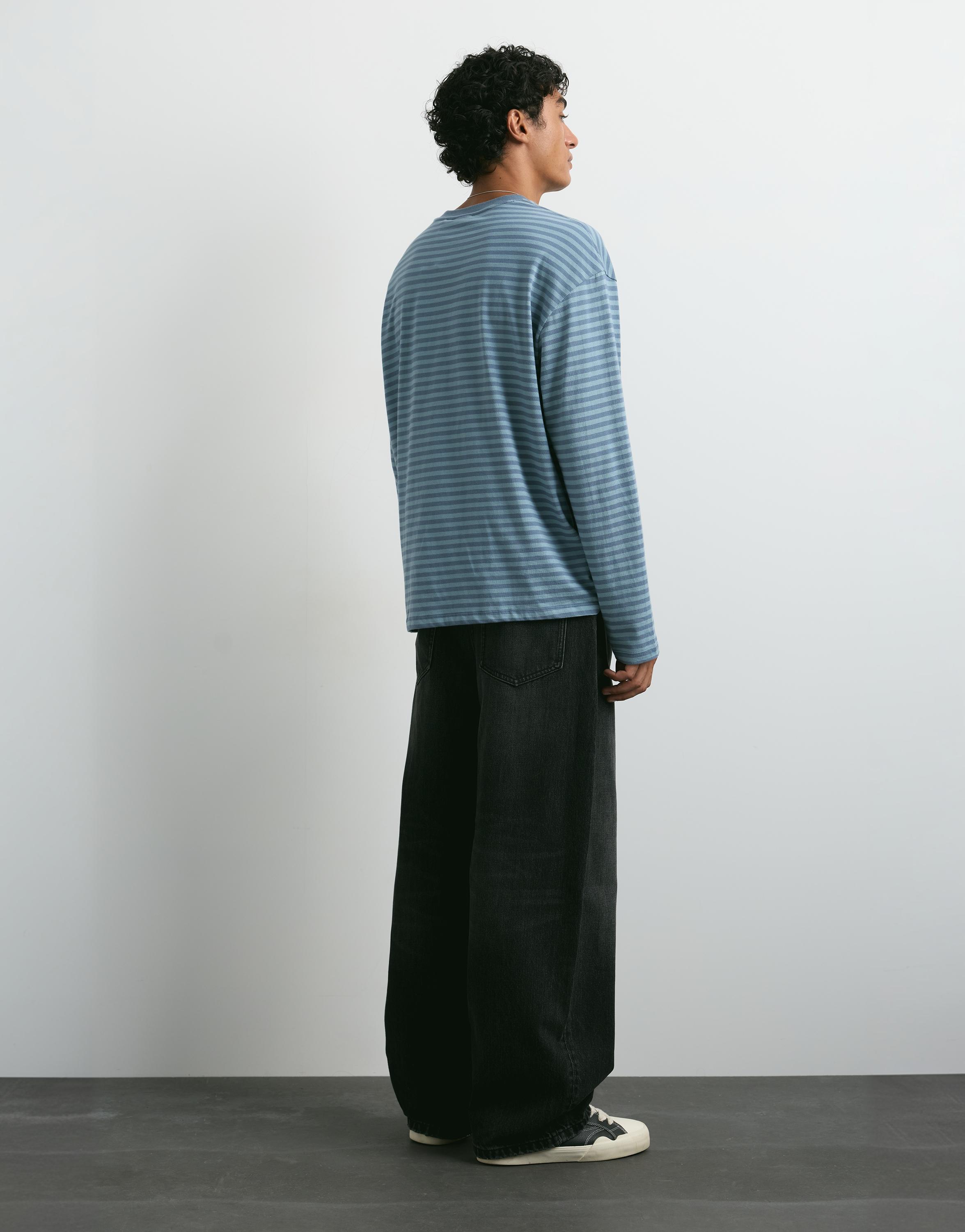 Balloon-fit baggy jeans — Faded black