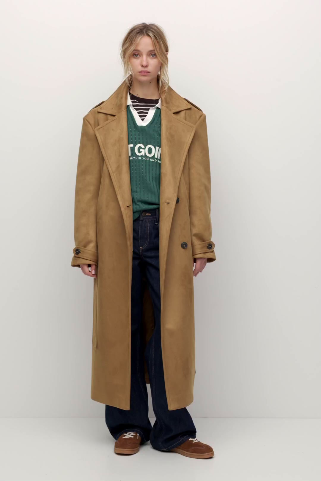 Gabardine in Wildlederoptik PULL&BEAR