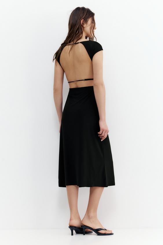 knee length dresses for ladies Get What You Want Black Satin Midi Dress, Small - The Mint Julep Boutique