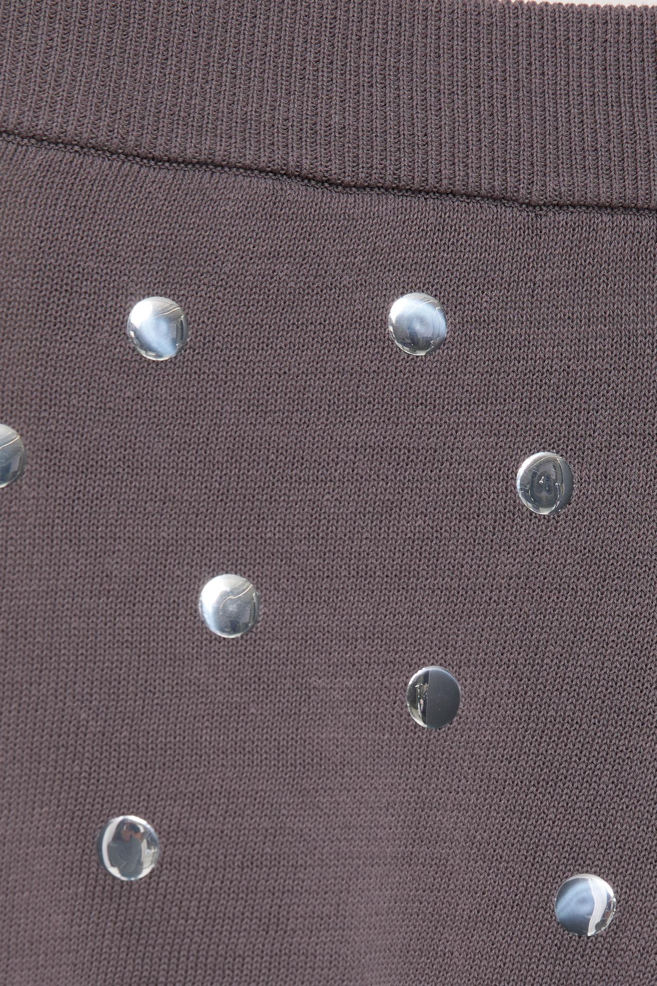 Studded knit shorts — Steel