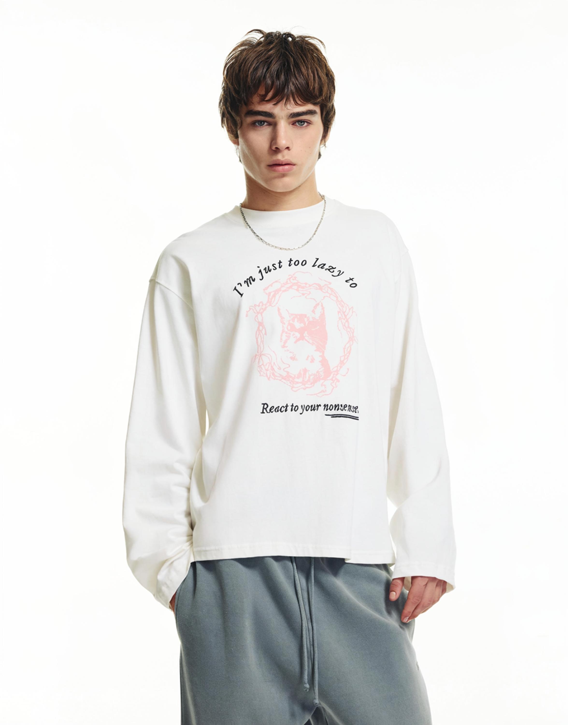 Kedi grafik baskılı t-shirt - Görsel 17