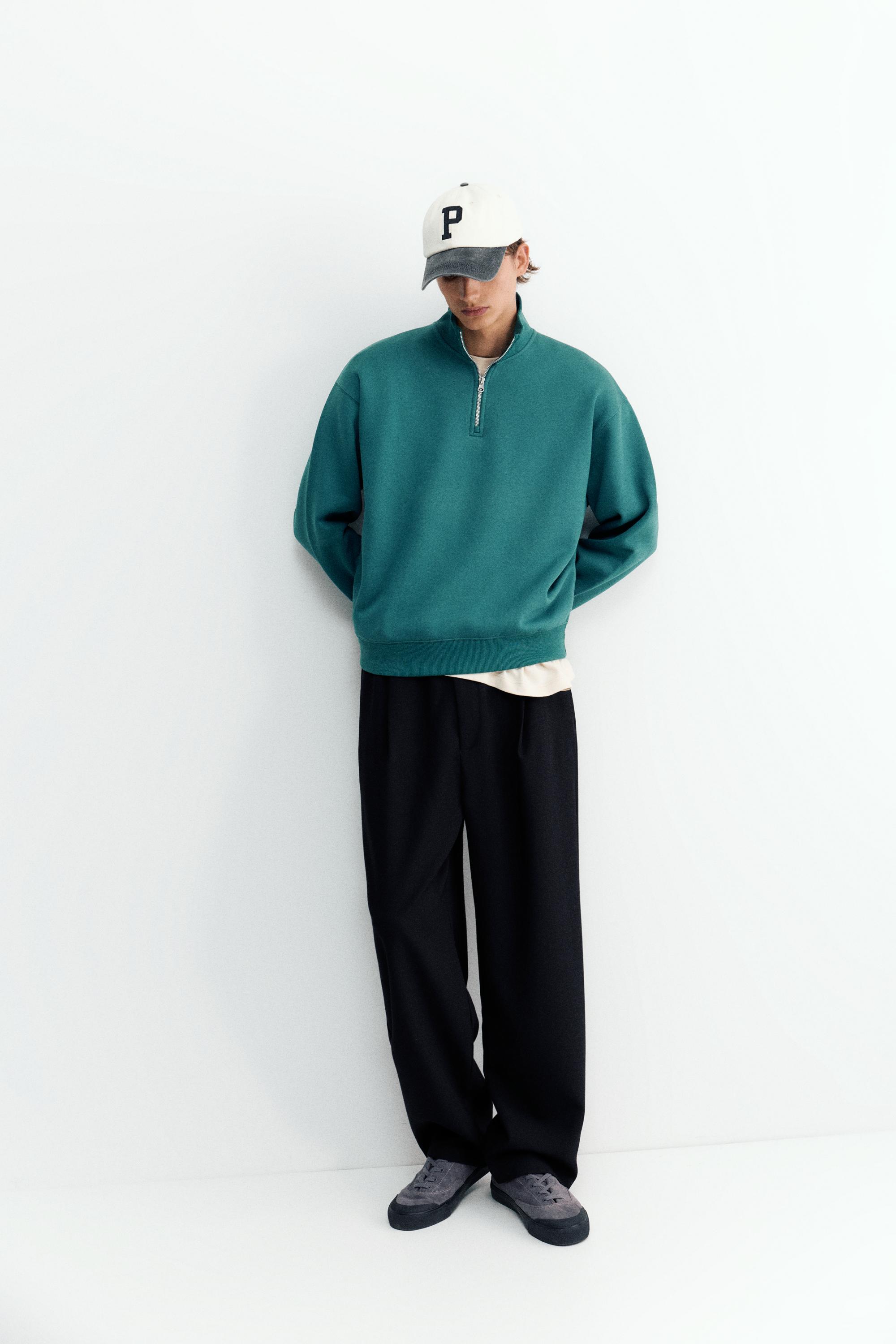 Quarter-zip sweatshirt — Bottle