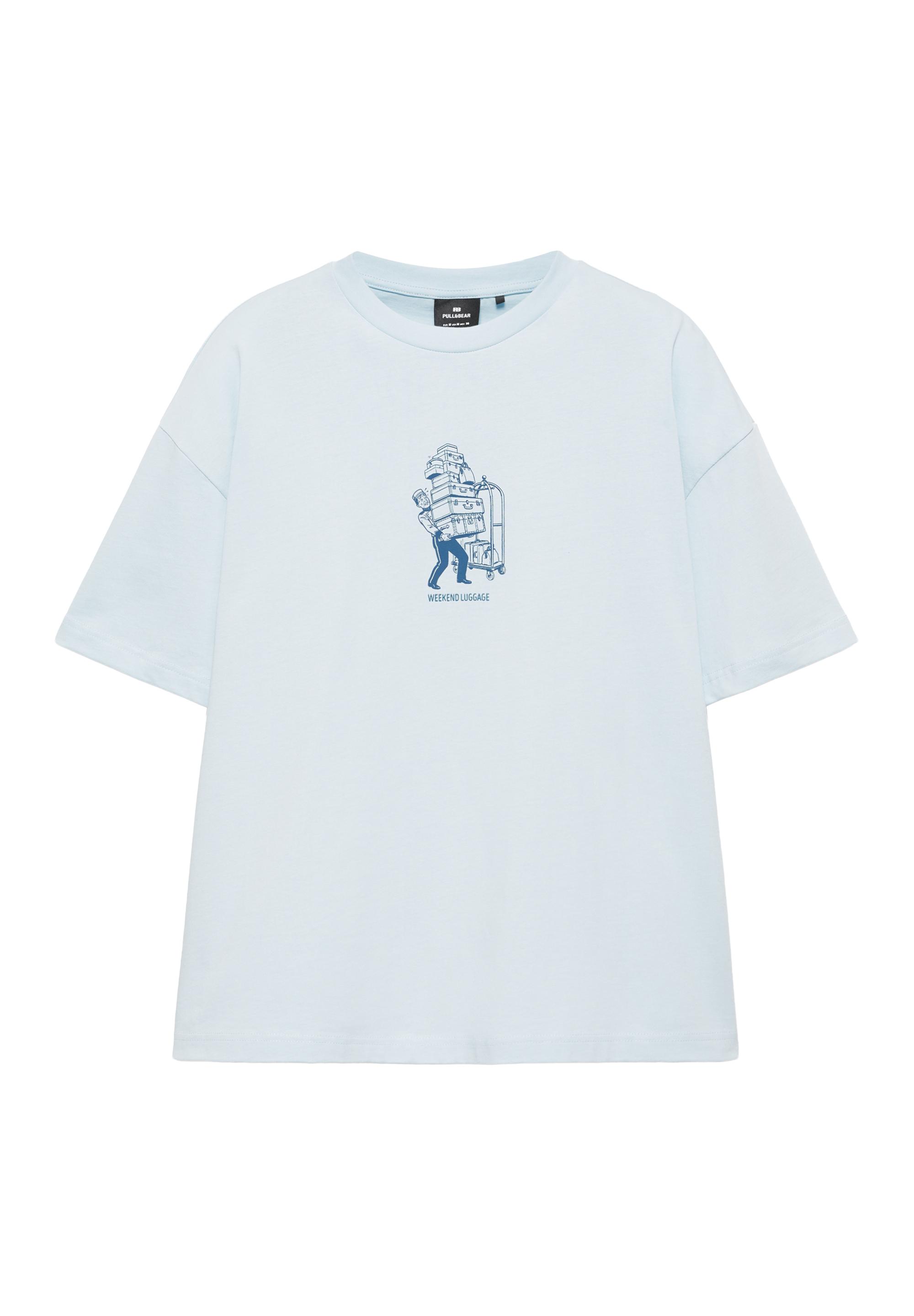 Kutulu grafik t-shirt